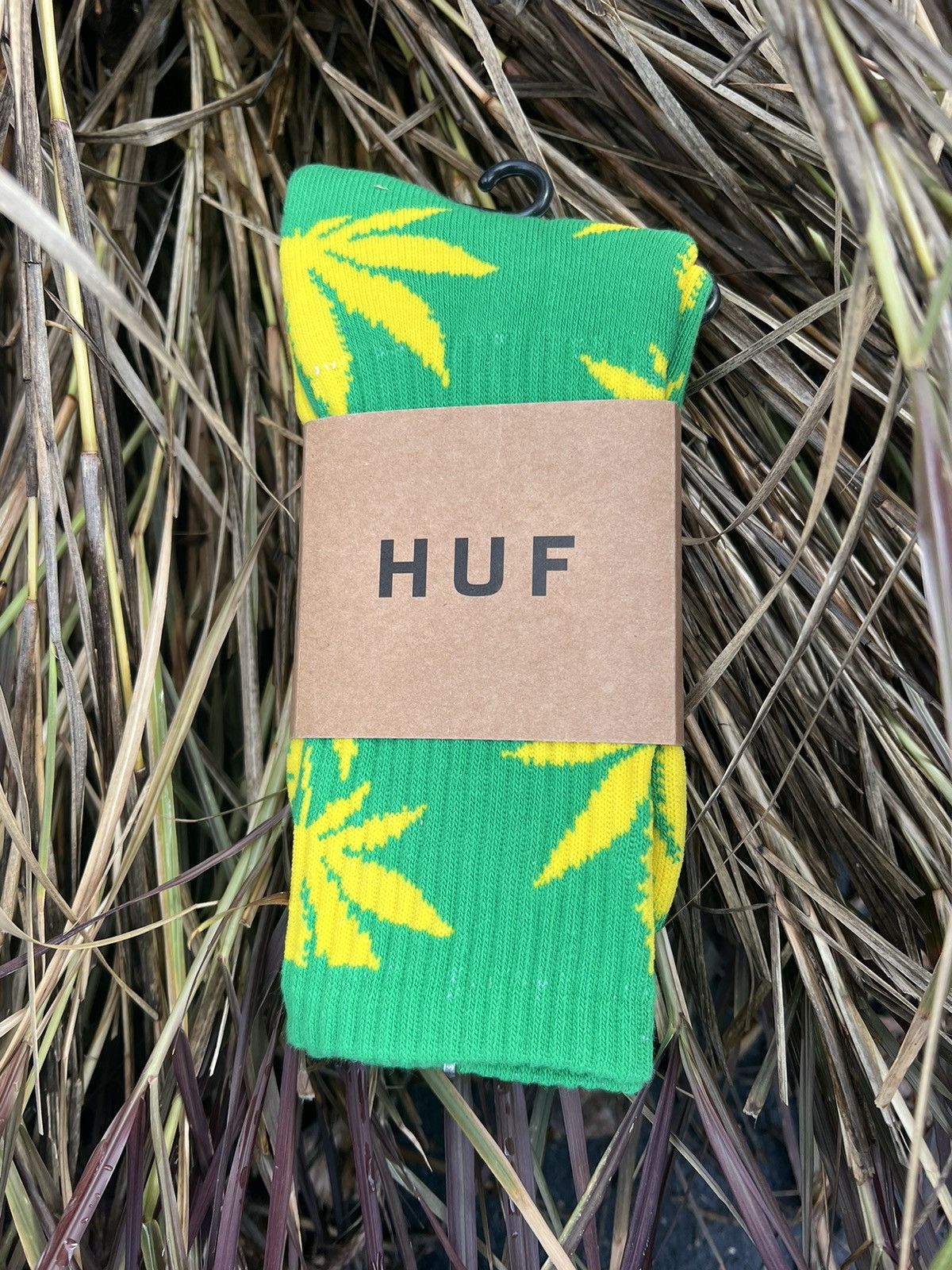 Huf HUF GREEN AND YELLOW Plantlife Weed Marijuana Pot Leaf Socks Size ONE SIZE - 1 Thumbnail