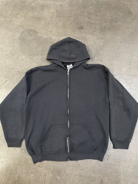 Vintage Vintage Tultex Zip Up Hoodie Black Grailed