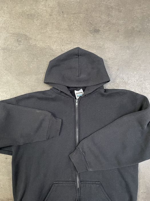 Vintage Vintage Tultex Zip Up Hoodie Black Grailed
