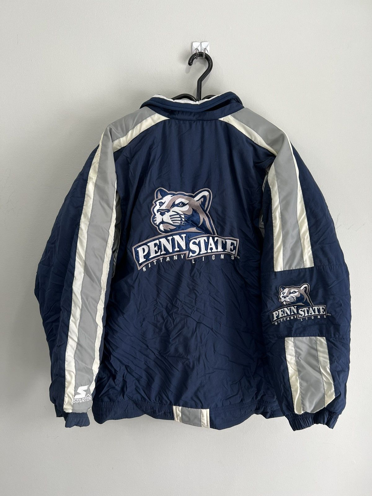 Vintage penn state leather deals jacket