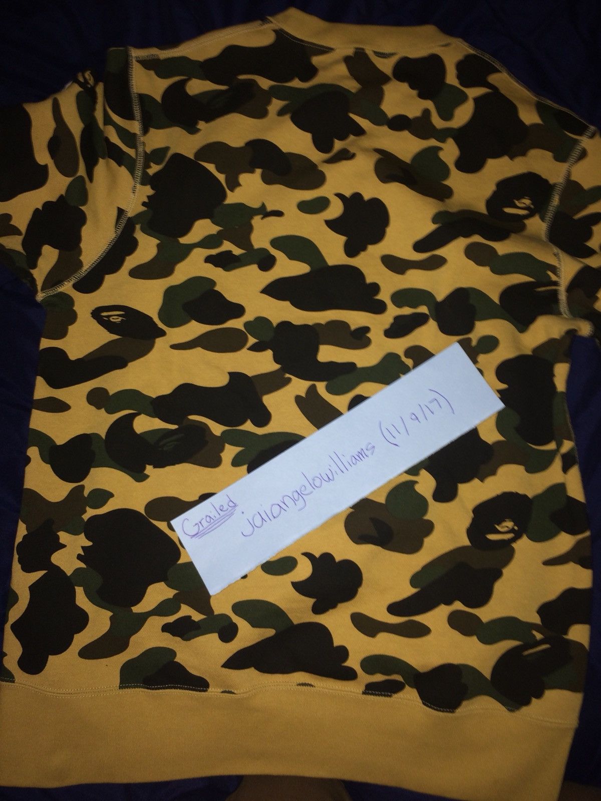 Bape Bathing Ape Big Ape Crewneck Yellow Camp Size US L / EU 52-54 / 3 - 4 Thumbnail