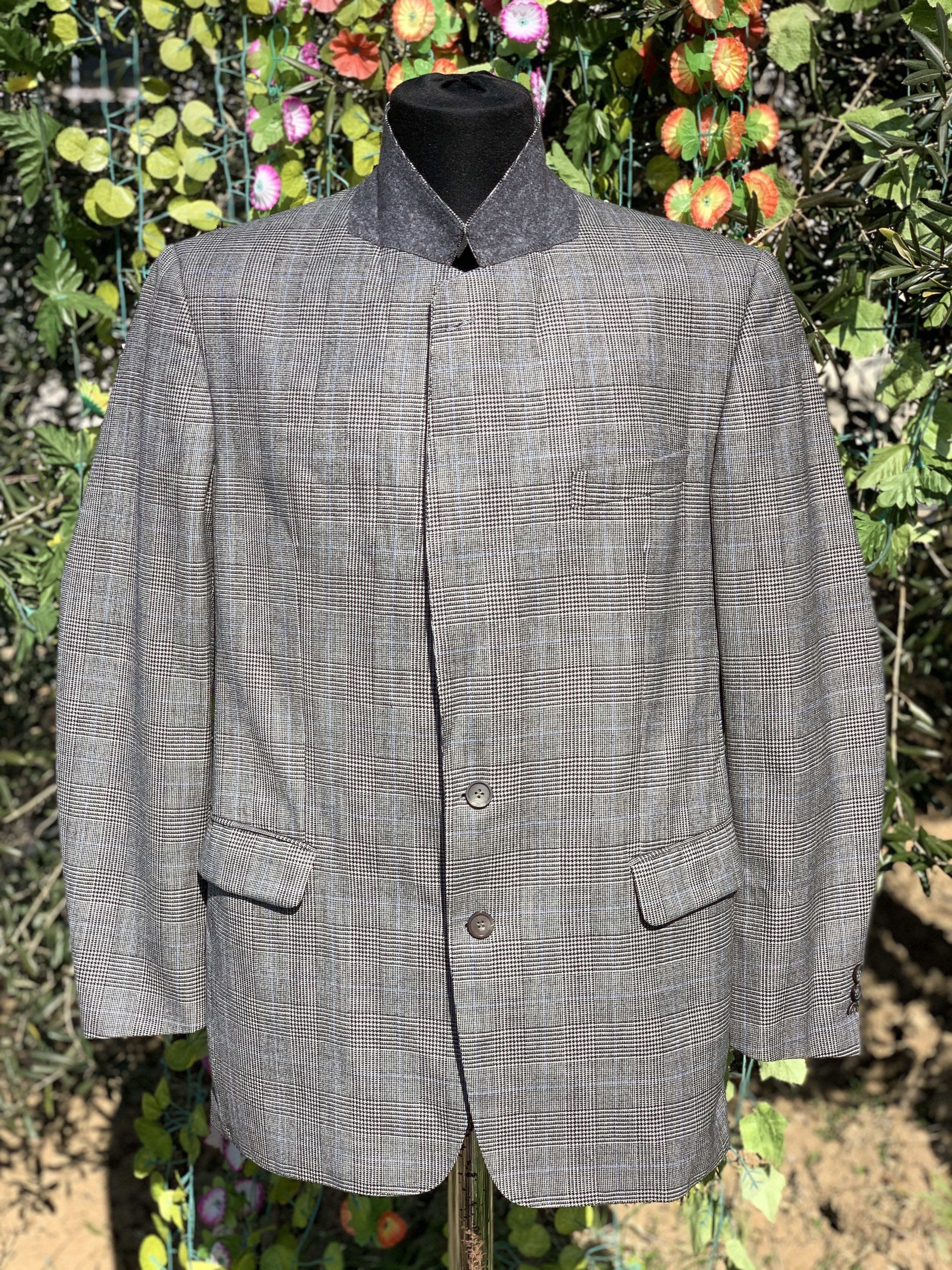 Burberrys Blazer Suit Tuxedo Formal Jacket Size 54 L check