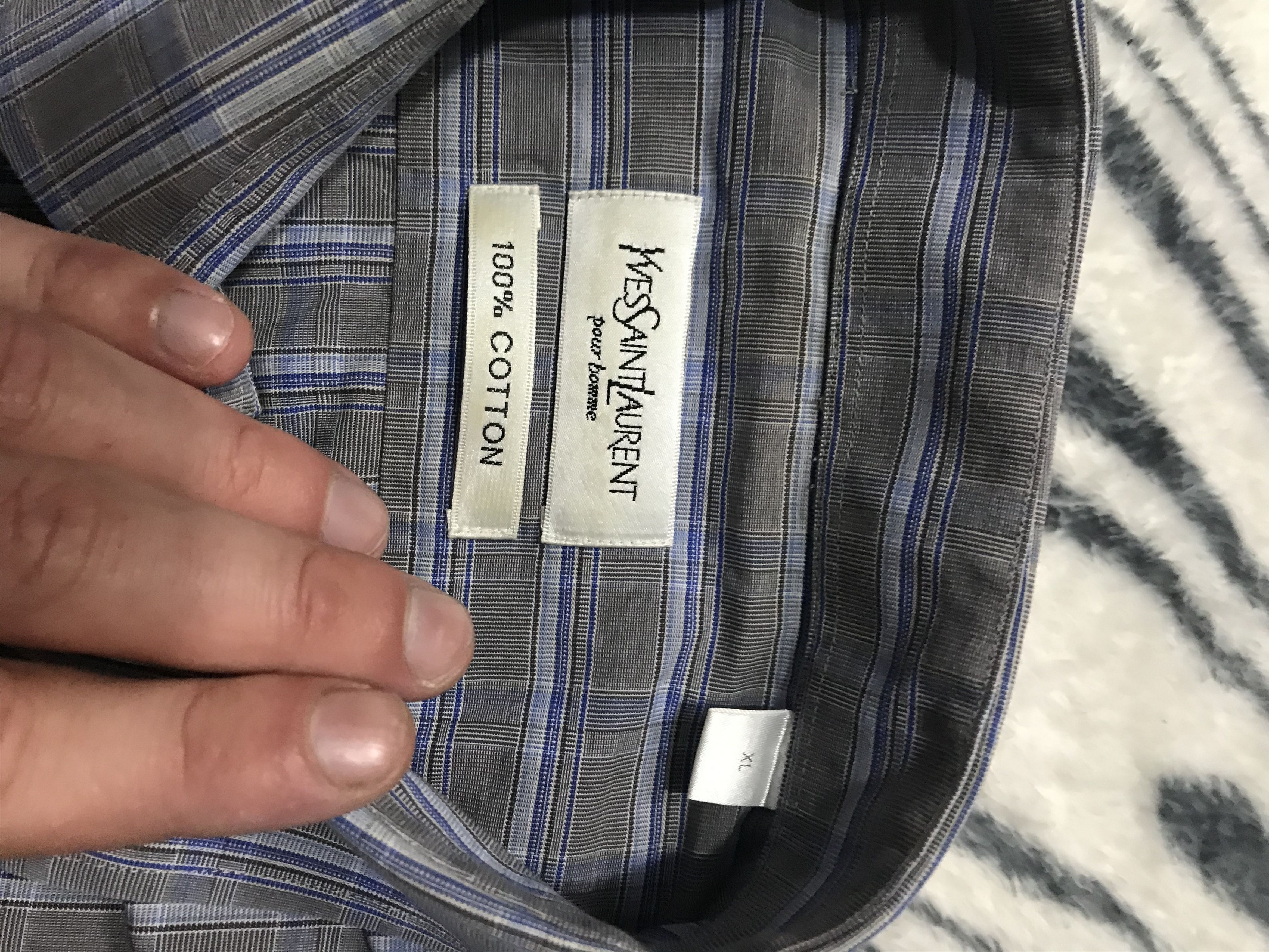 Yves Saint Laurent Yves Saint Laurent YSL men's long sleeve shirt Size US XL / EU 56 / 4 - 4 Thumbnail