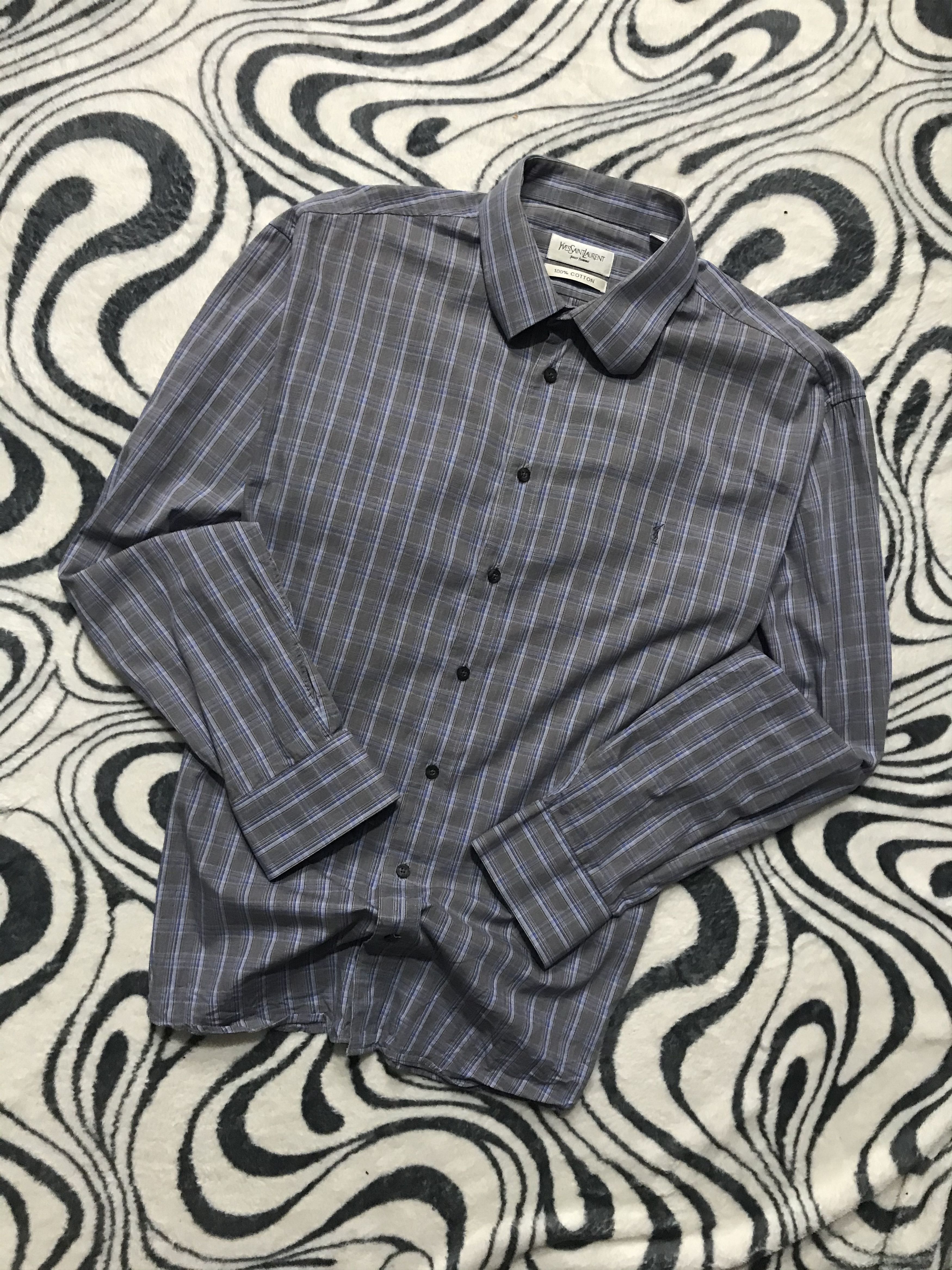 Yves Saint Laurent Yves Saint Laurent YSL men's long sleeve shirt Size US XL / EU 56 / 4 - 1 Thumbnail