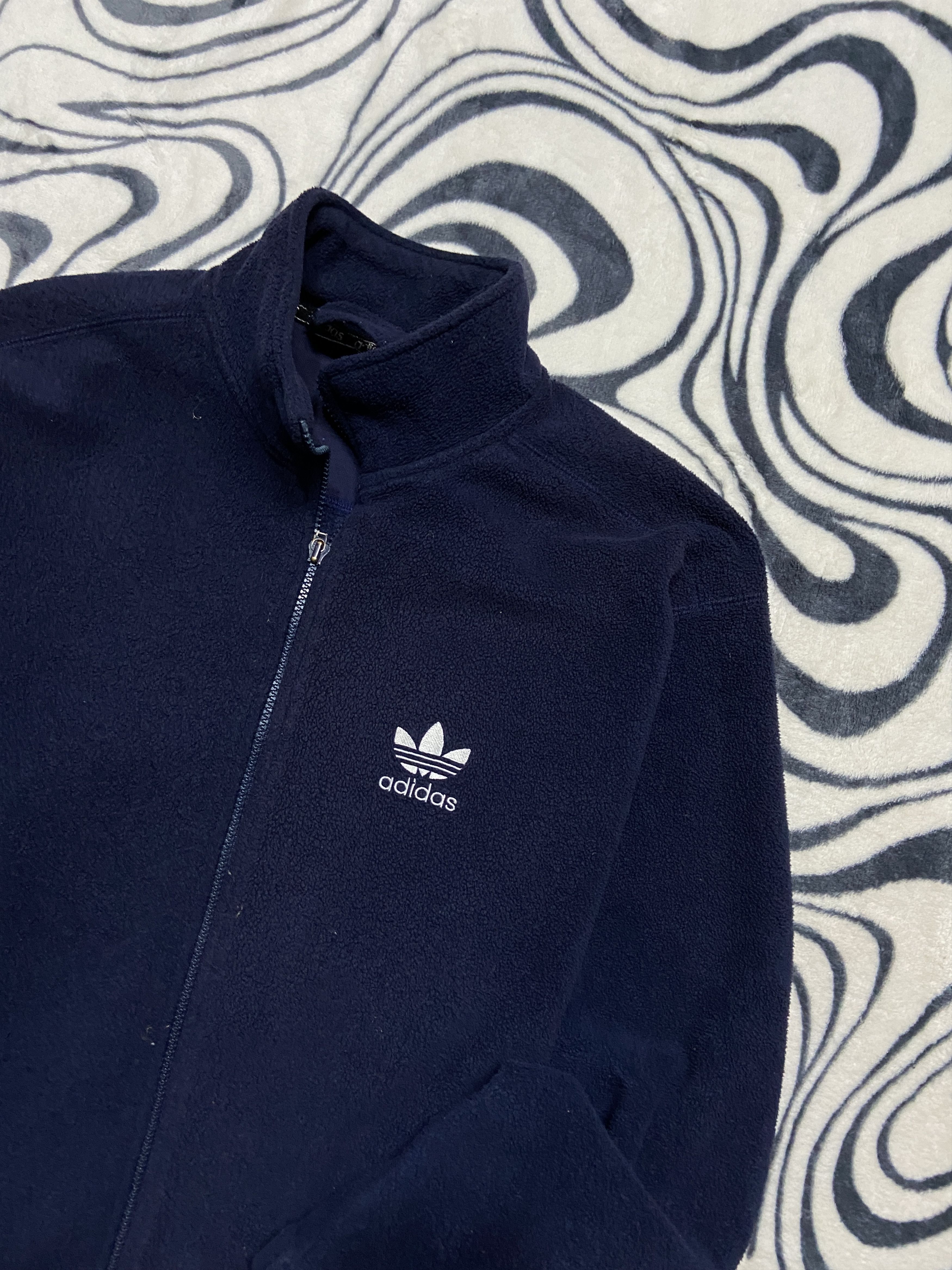 Adidas Adidas Vintage Mens Fleece Jacket Size US XL / EU 56 / 4 - 2 Thumbnail