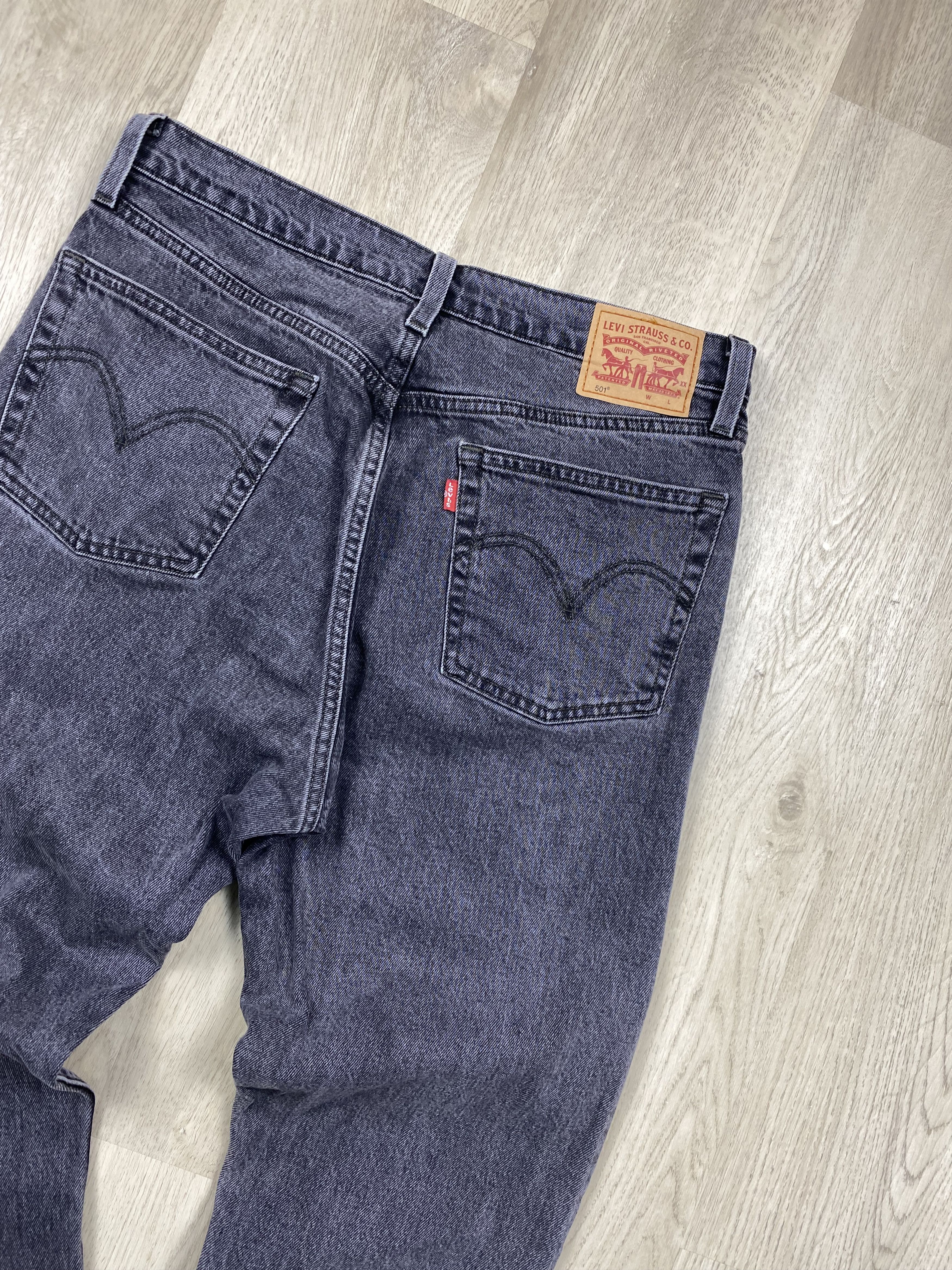 Levi's Levi's 501 Grey Denim Pants Jeans Size US 30 / EU 46 - 2 Thumbnail