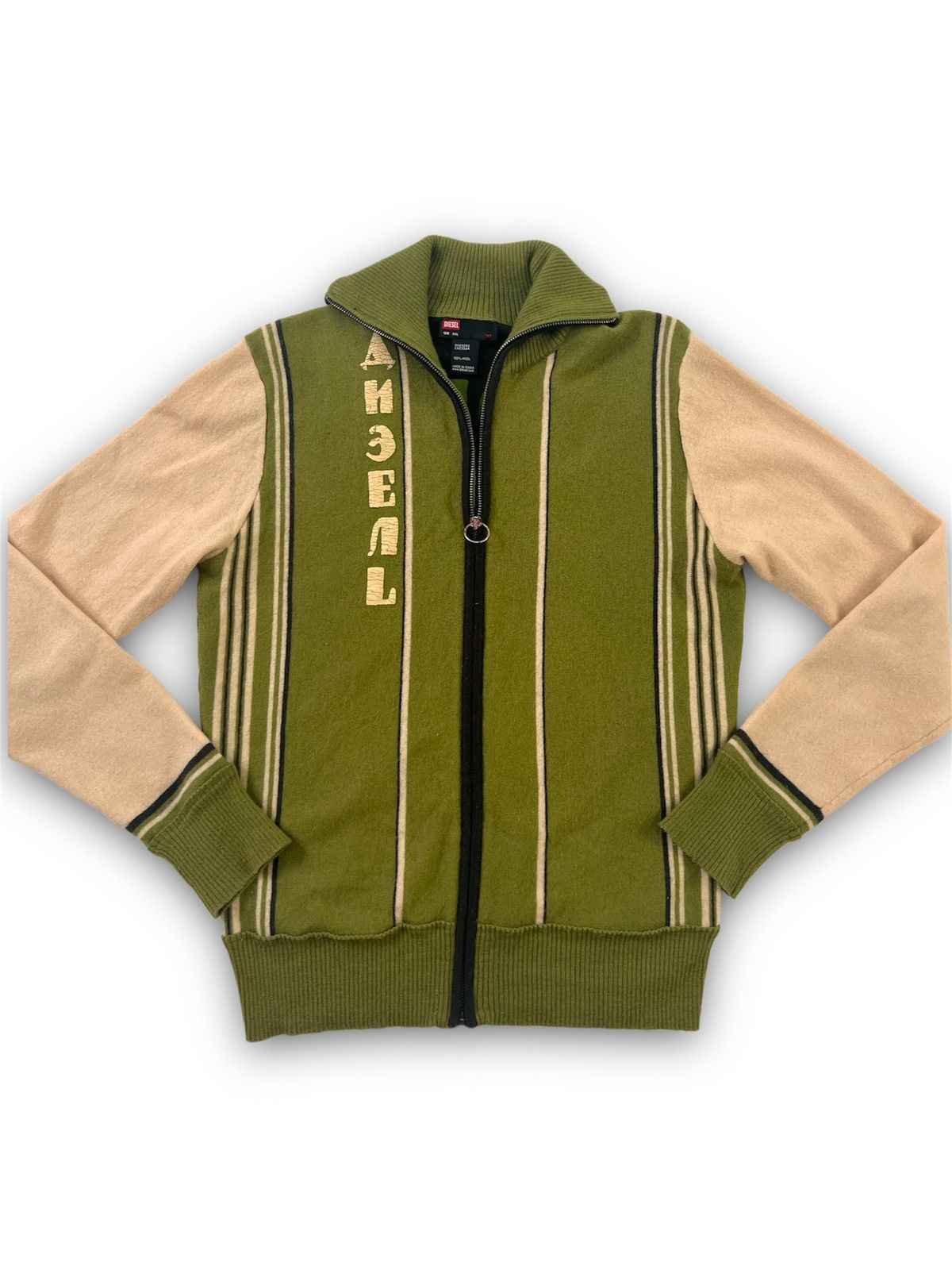 Diesel Diesel 2005 Russian logo wool zip up Size US S / EU 44-46 / 1 - 1 Thumbnail