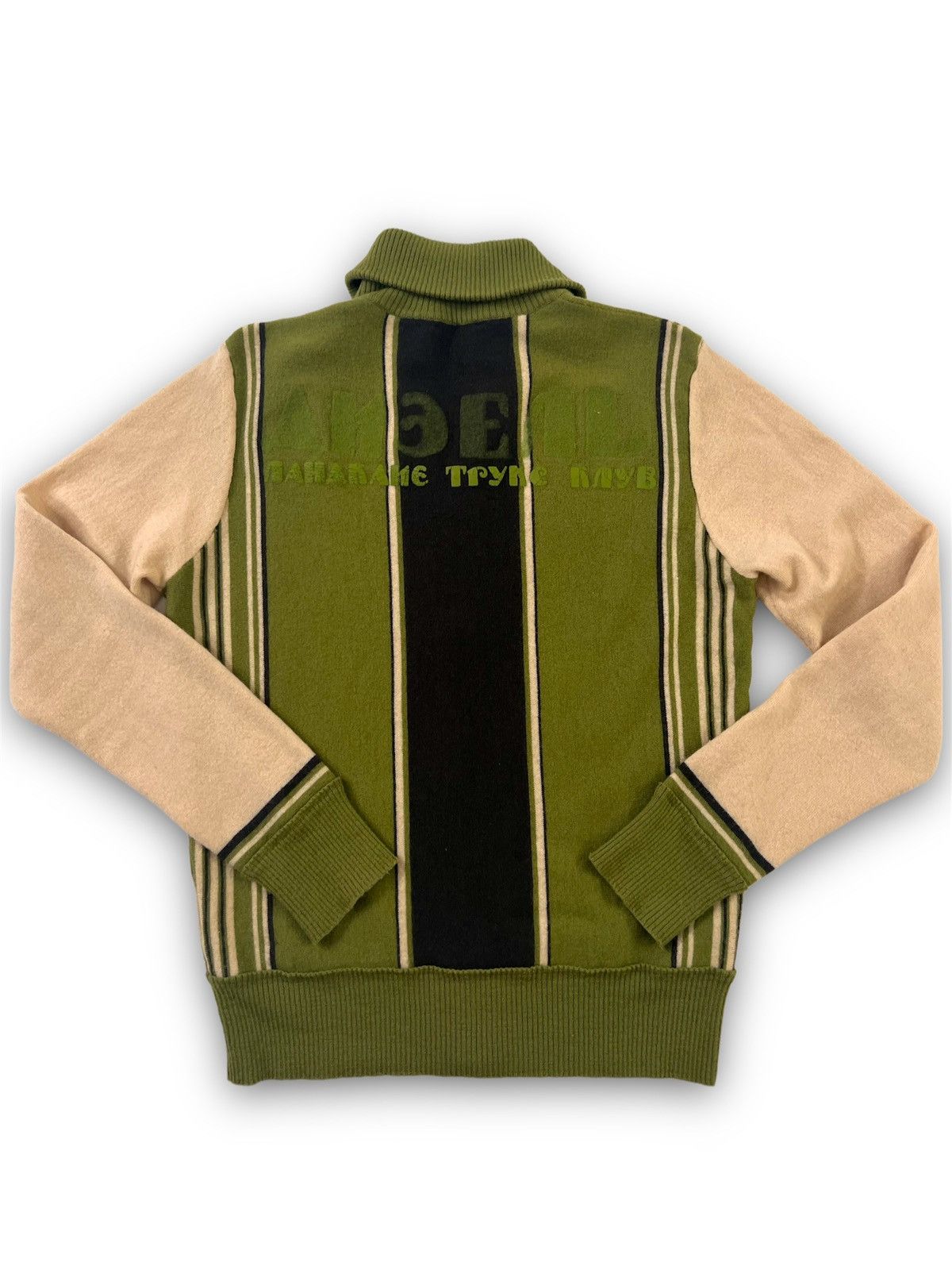 Diesel Diesel 2005 Russian logo wool zip up Size US S / EU 44-46 / 1 - 3 Thumbnail