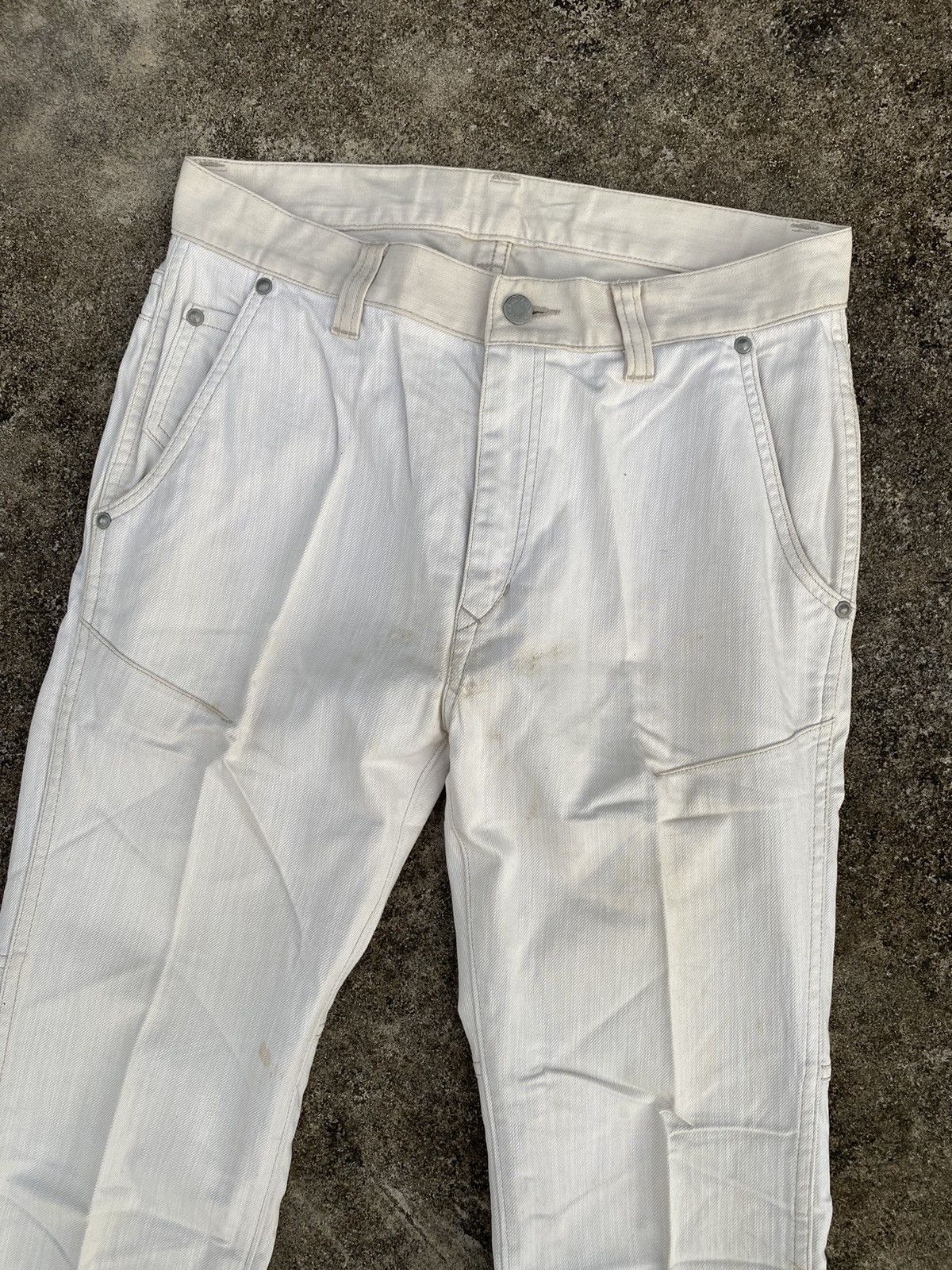 Hysteric Glamour 💸BINDINGOFFER💸PPFM Pain Numbernine Looks White Dirty Denim Size US 30 / EU 46 - 2 Thumbnail