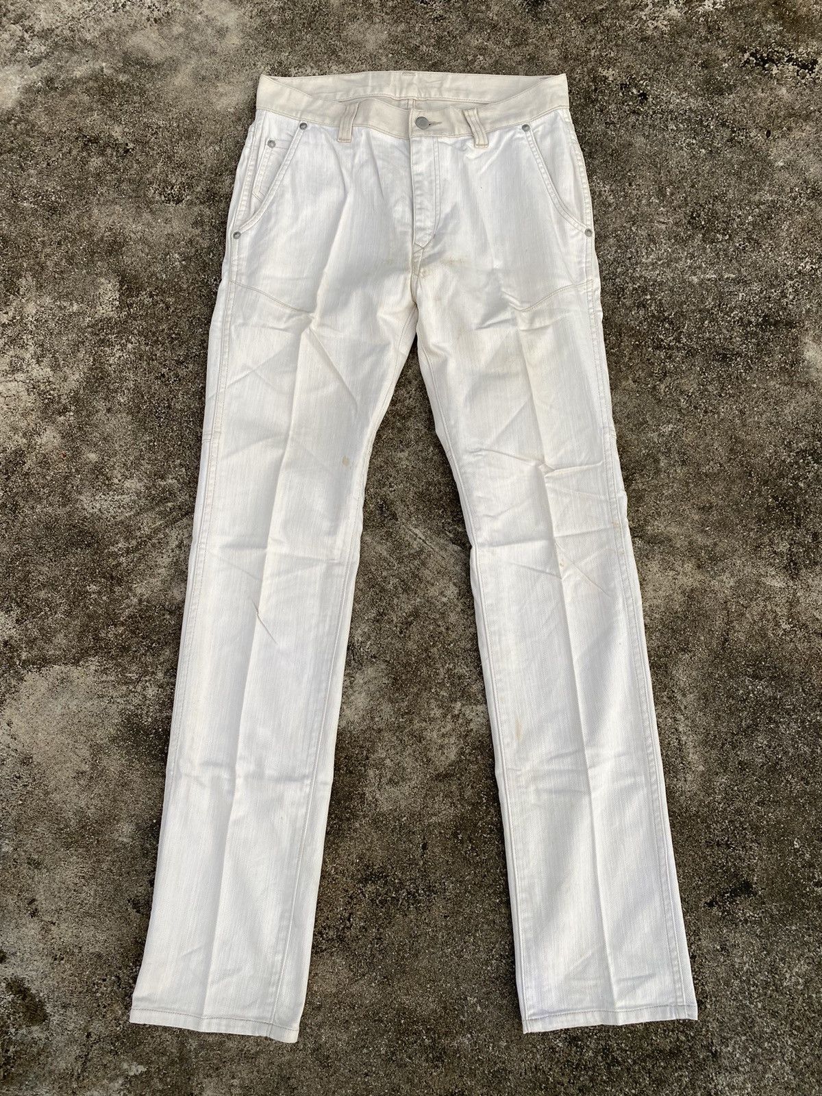 Hysteric Glamour 💸BINDINGOFFER💸PPFM Pain Numbernine Looks White Dirty Denim Size US 30 / EU 46 - 1 Thumbnail