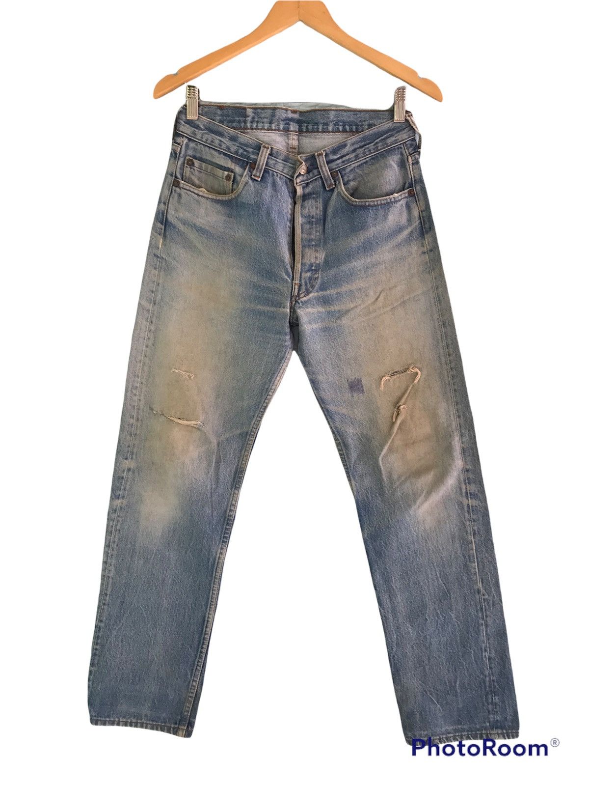 Levi's Vintage Clothing (A184). VINTAGE LEVIS DISTRESSED DENIM Size US 29 - 1 Thumbnail