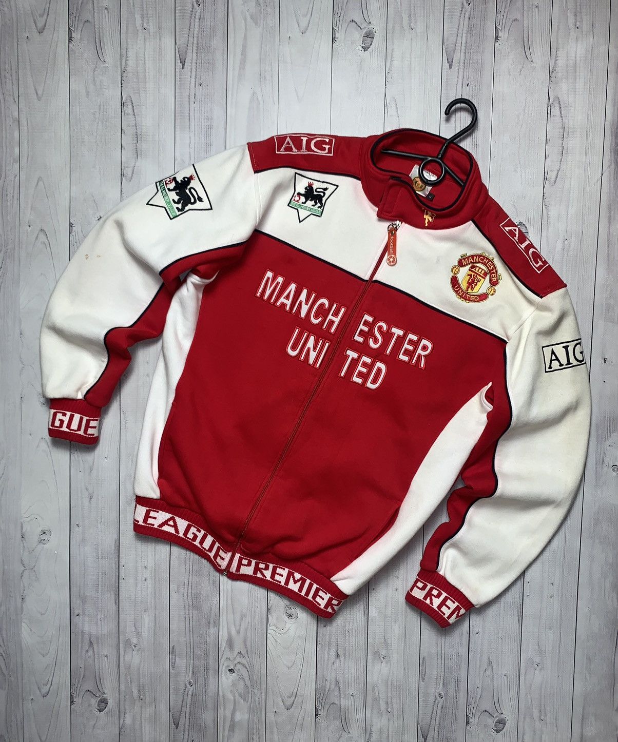 Vintage Soccer Jacket Bomber Manchester United size L rare