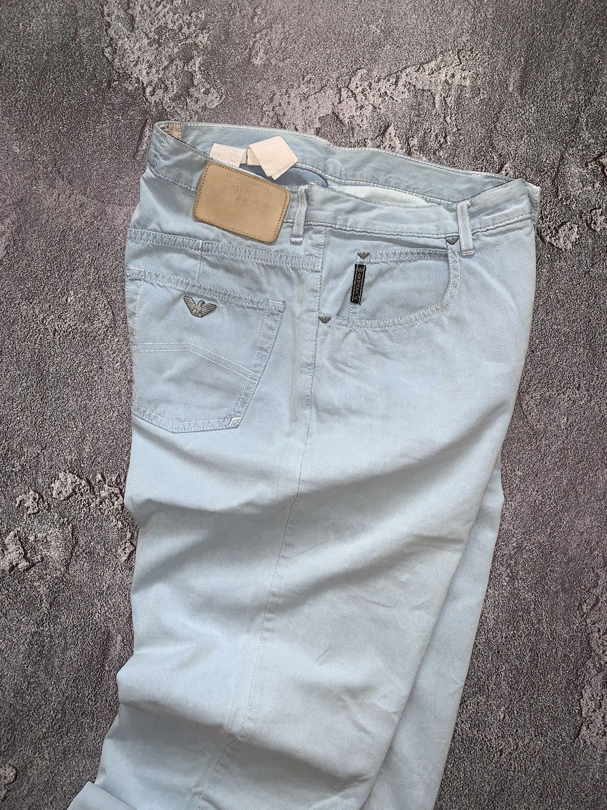 Armani × Emporio Armani × Giorgio Armani Giorgio Armani 32 vintage trousers chinos pants blue denim Size US 32 / EU 48 - 19 Thumbnail