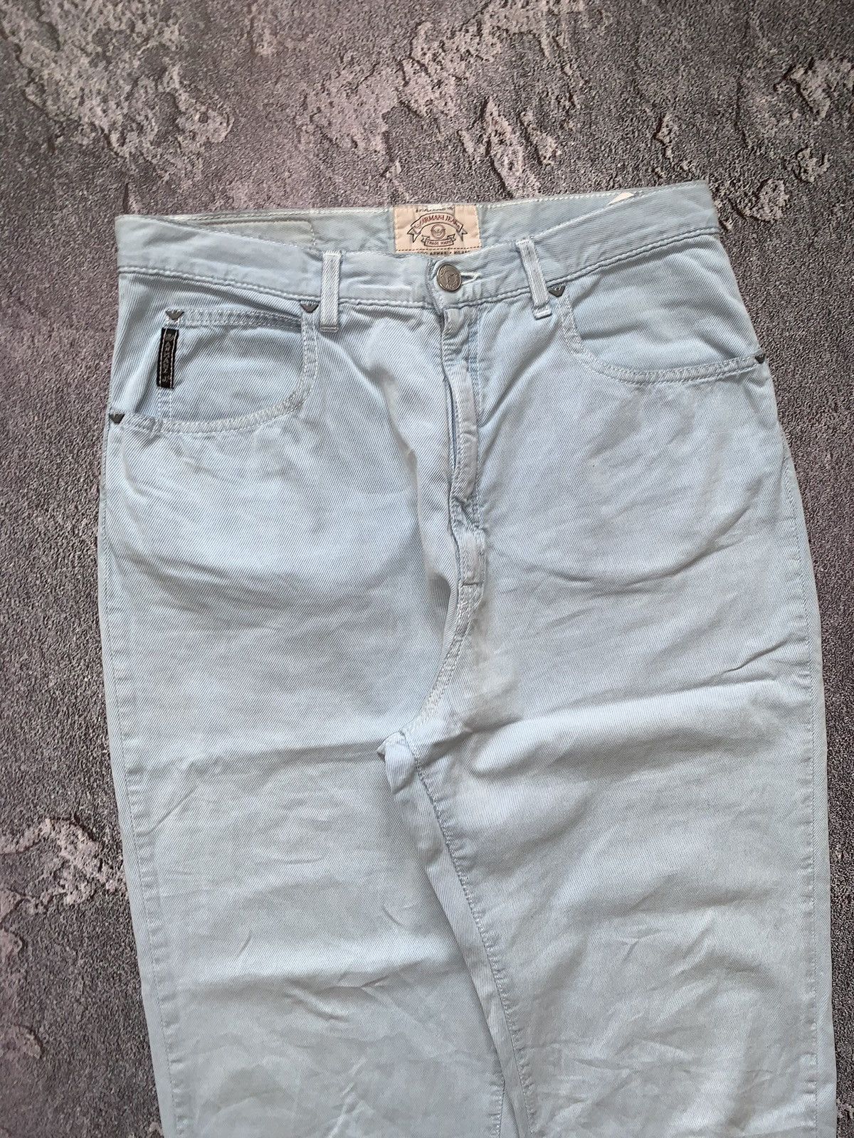 Armani × Emporio Armani × Giorgio Armani Giorgio Armani 32 vintage trousers chinos pants blue denim Size US 32 / EU 48 - 12 Thumbnail