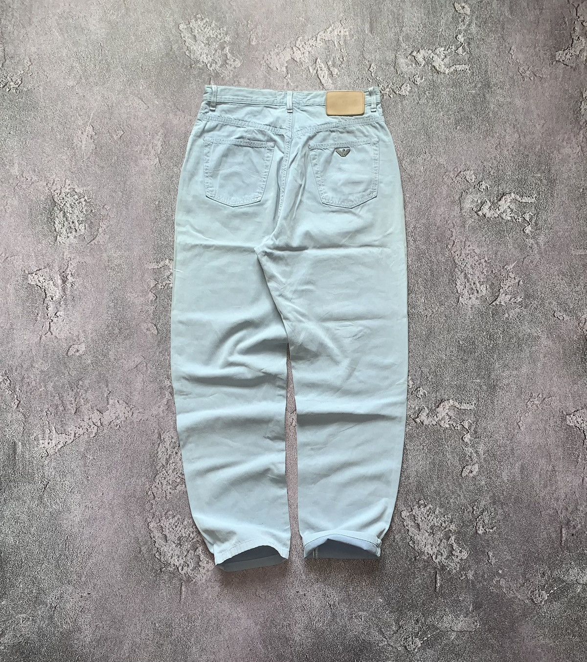 Armani × Emporio Armani × Giorgio Armani Giorgio Armani 32 vintage trousers chinos pants blue denim Size US 32 / EU 48 - 1 Thumbnail