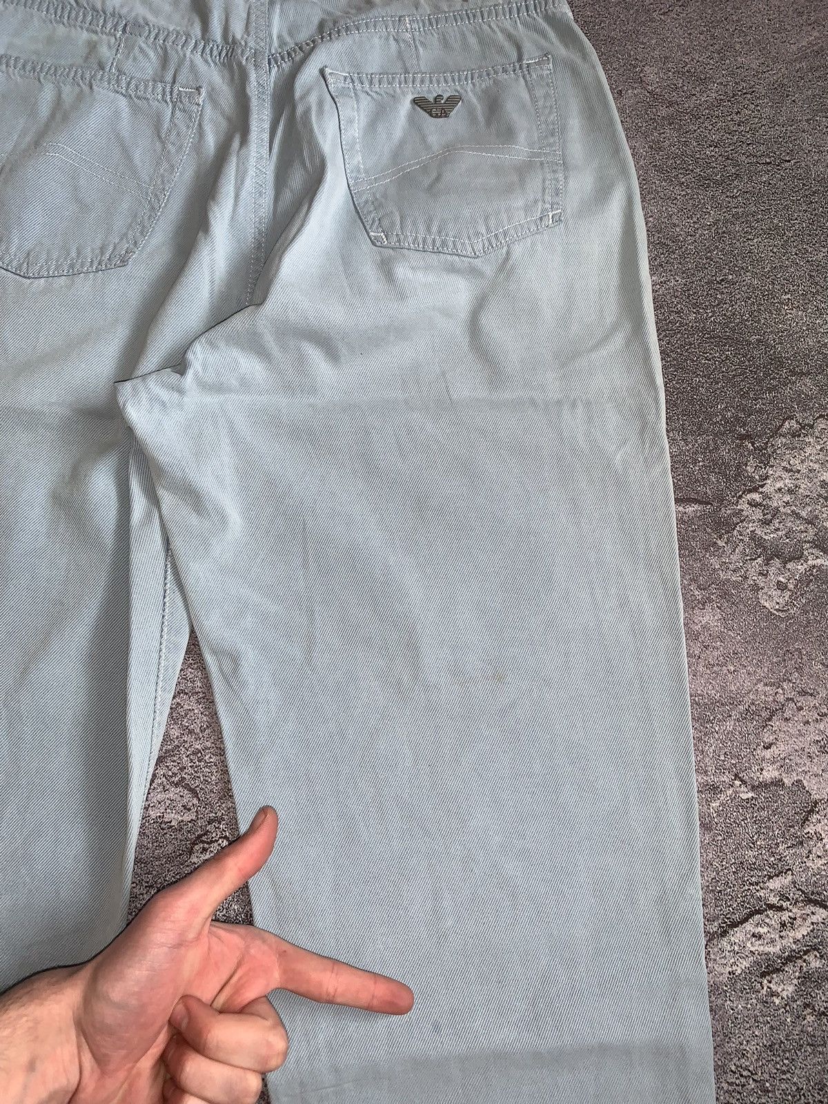Armani × Emporio Armani × Giorgio Armani Giorgio Armani 32 vintage trousers chinos pants blue denim Size US 32 / EU 48 - 9 Thumbnail