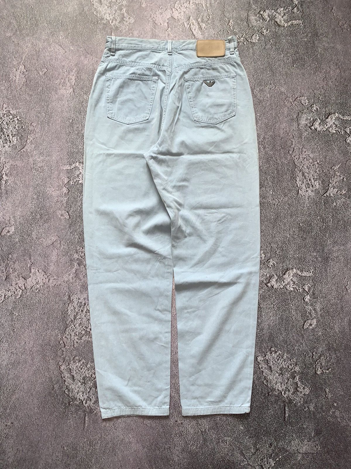 Armani × Emporio Armani × Giorgio Armani Giorgio Armani 32 vintage trousers chinos pants blue denim Size US 32 / EU 48 - 4 Thumbnail
