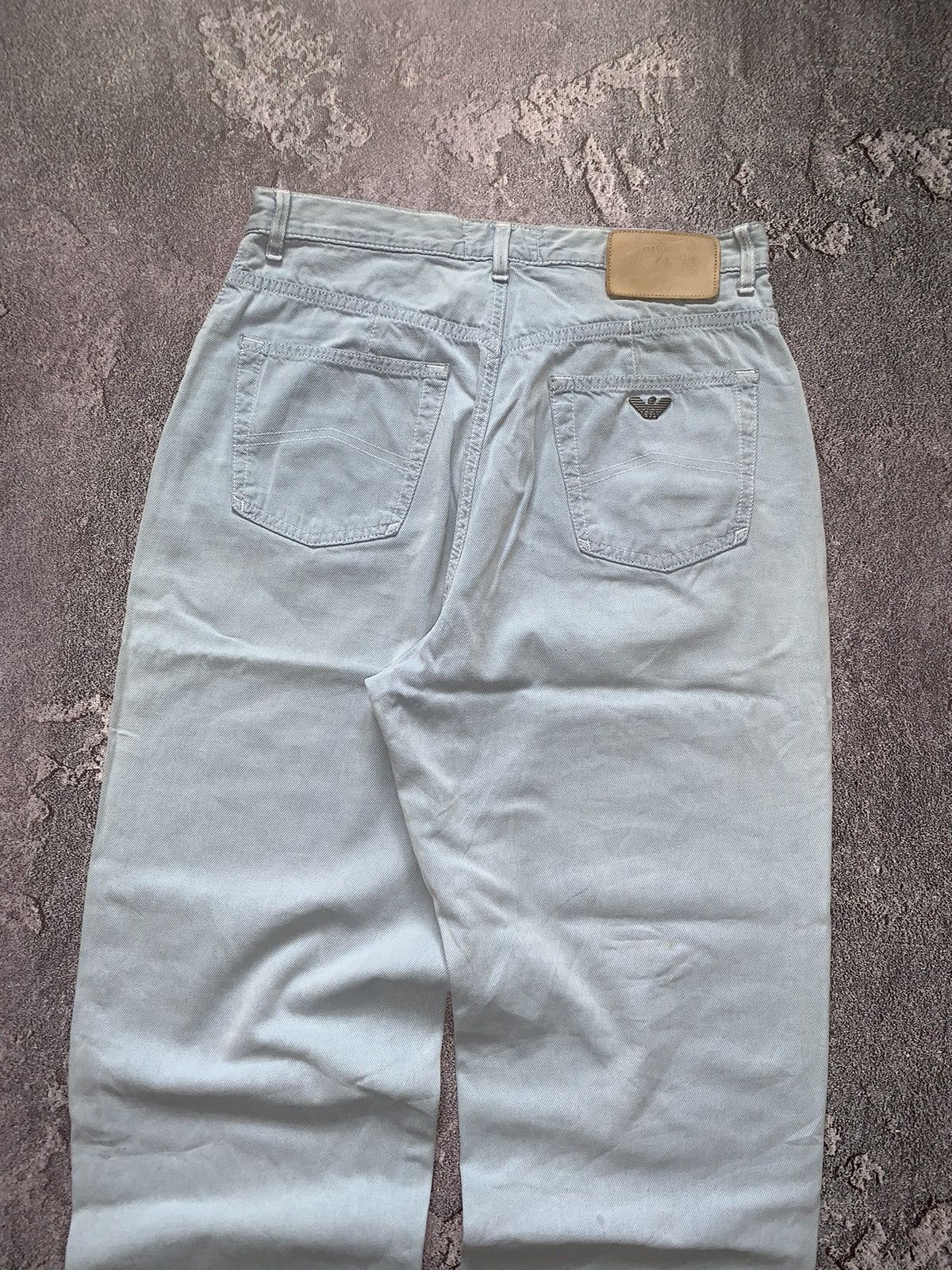 Armani × Emporio Armani × Giorgio Armani Giorgio Armani 32 vintage trousers chinos pants blue denim Size US 32 / EU 48 - 3 Thumbnail
