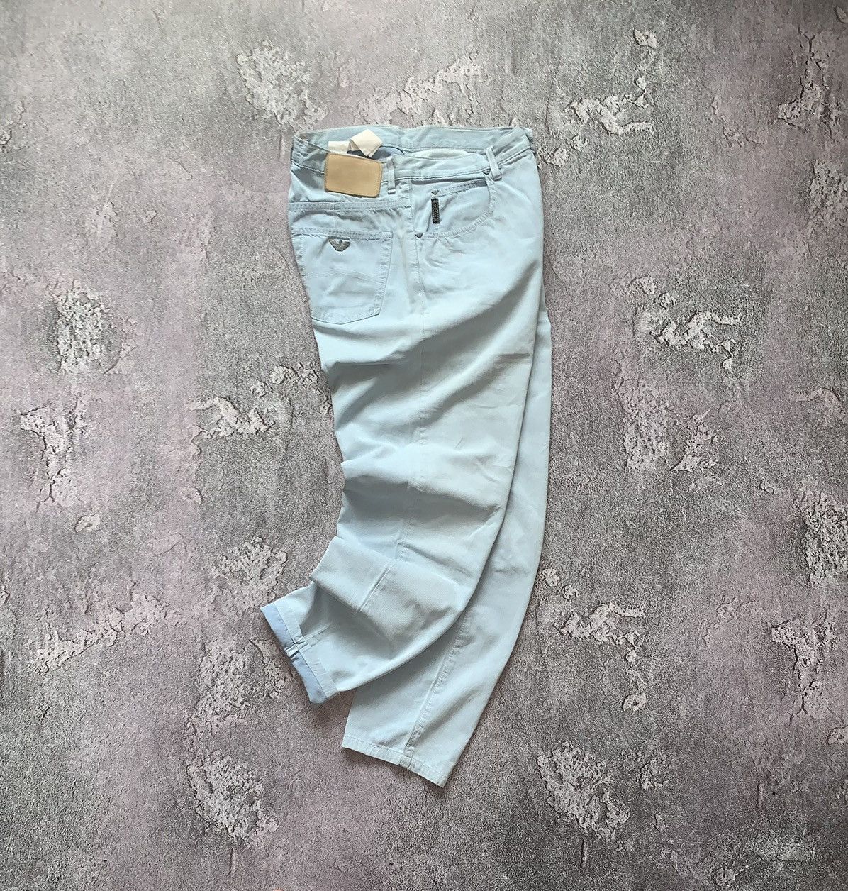 Armani × Emporio Armani × Giorgio Armani Giorgio Armani 32 vintage trousers chinos pants blue denim Size US 32 / EU 48 - 17 Thumbnail