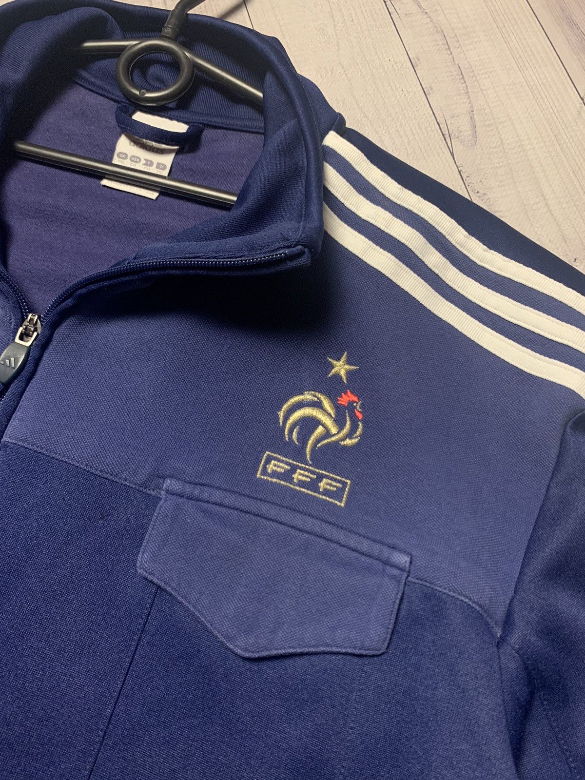 Adidas Vintage Adidas France soccer track jacket size XXL Size US XXL / EU 58 / 5 - 4 Thumbnail