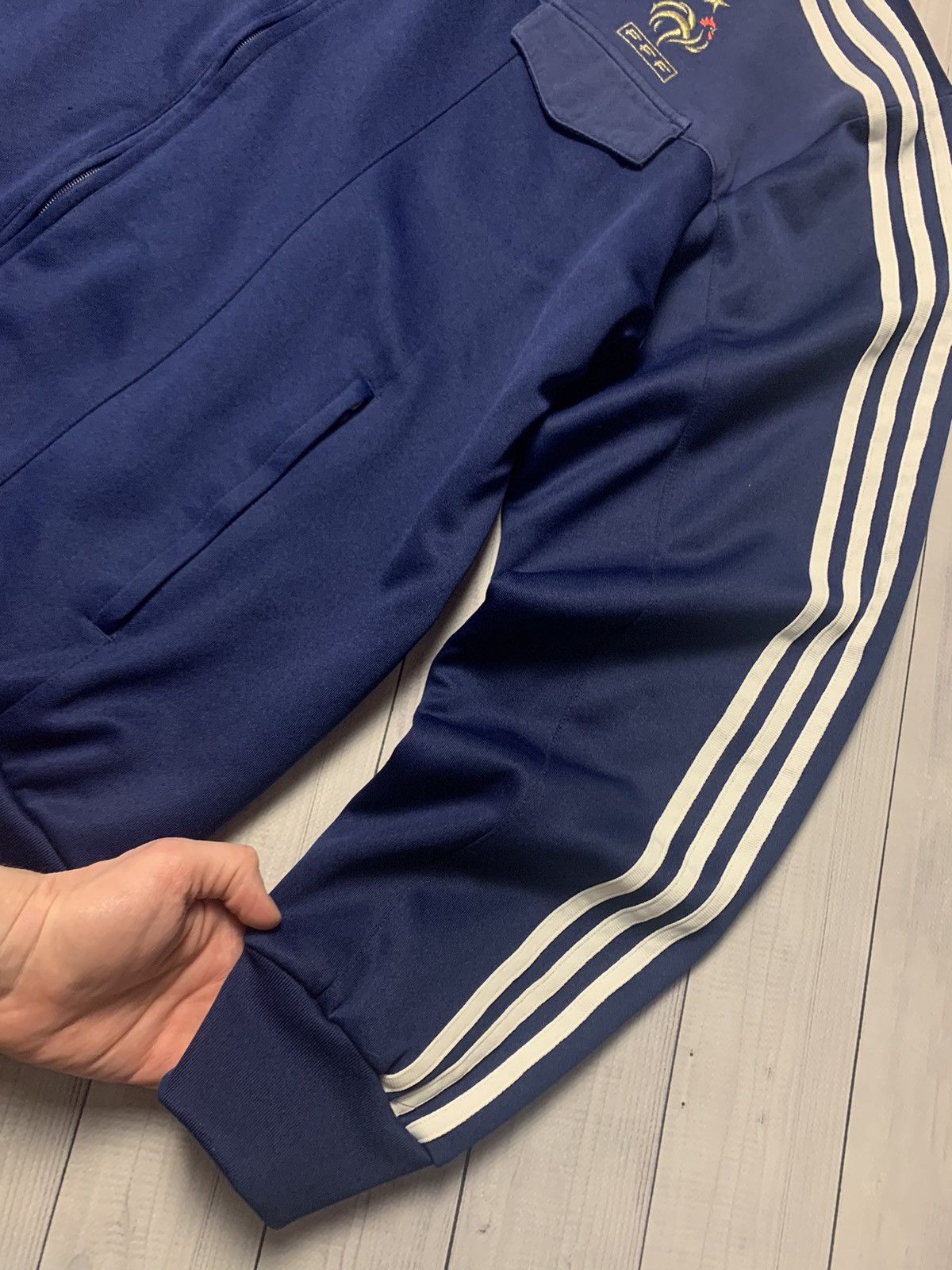 Adidas Vintage Adidas France soccer track jacket size XXL Size US XXL / EU 58 / 5 - 6 Thumbnail