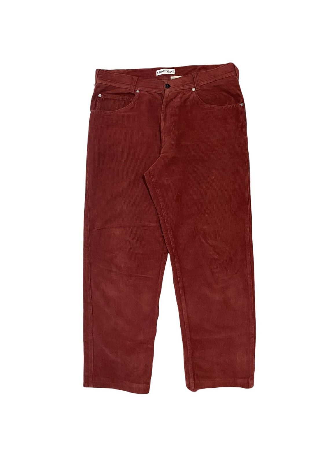 image of Stone Island Marina Corduroy Pants 80's in Red, Men's (Size 33)