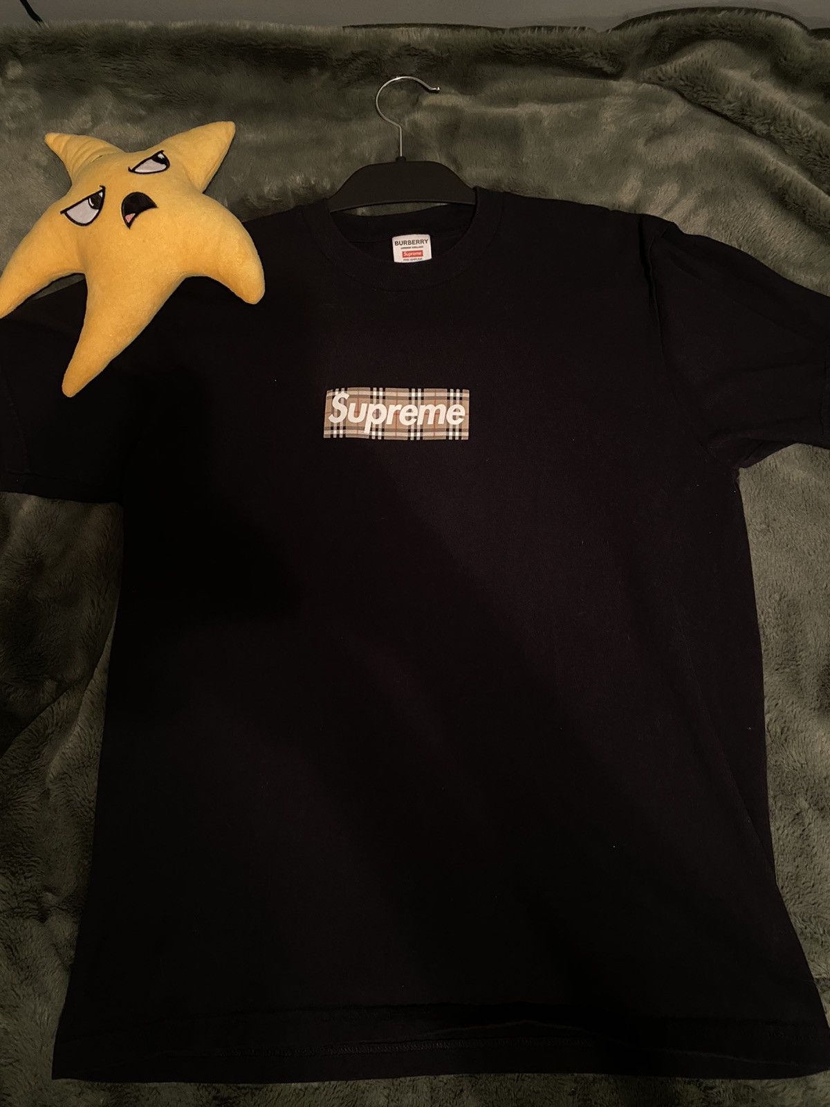 トップス Supreme Burberry Box Logo Tee BLACK Supreme Burberry Box Logo Tee Black Men's - SS22 - US