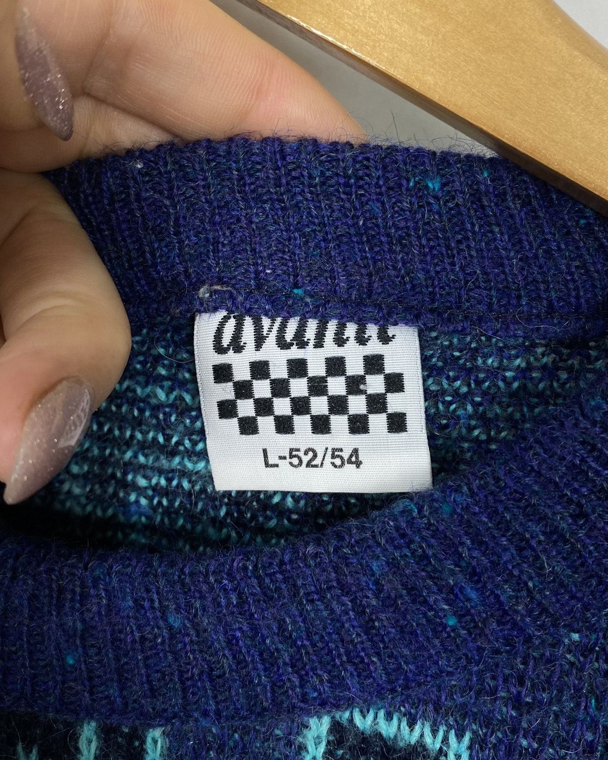 Other Vintage 90s Avanti Crew Neck Knit Jumper Sweater Size L Blue Size US L / EU 52-54 / 3 - 3 Thumbnail