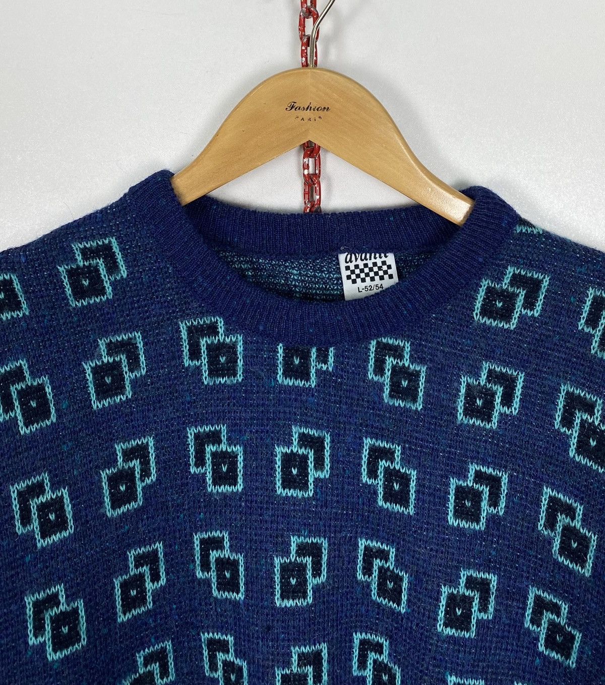 Other Vintage 90s Avanti Crew Neck Knit Jumper Sweater Size L Blue Size US L / EU 52-54 / 3 - 2 Thumbnail