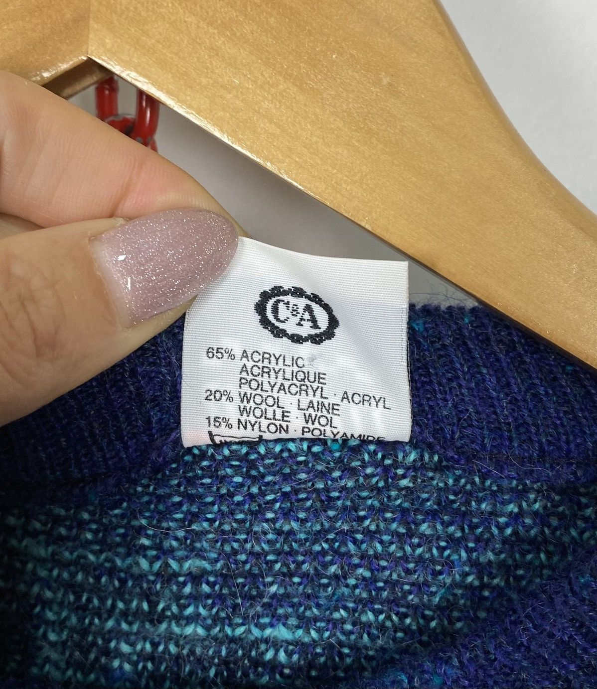 Other Vintage 90s Avanti Crew Neck Knit Jumper Sweater Size L Blue Size US L / EU 52-54 / 3 - 4 Thumbnail