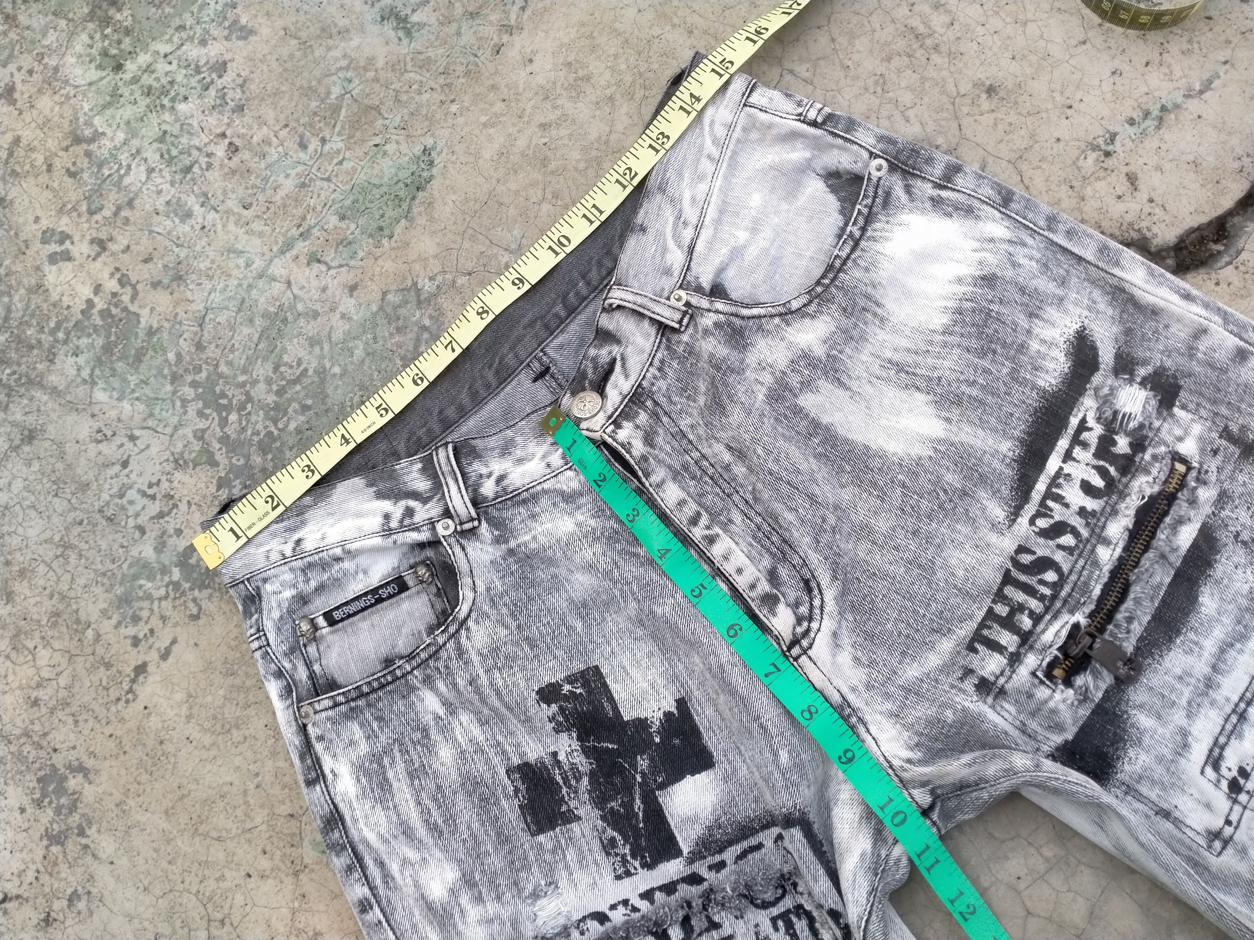 Beauty Beast Vintage Bernings Sho Distressed Printed Denim Asid wash Size US 30 / EU 46 - 15 Thumbnail