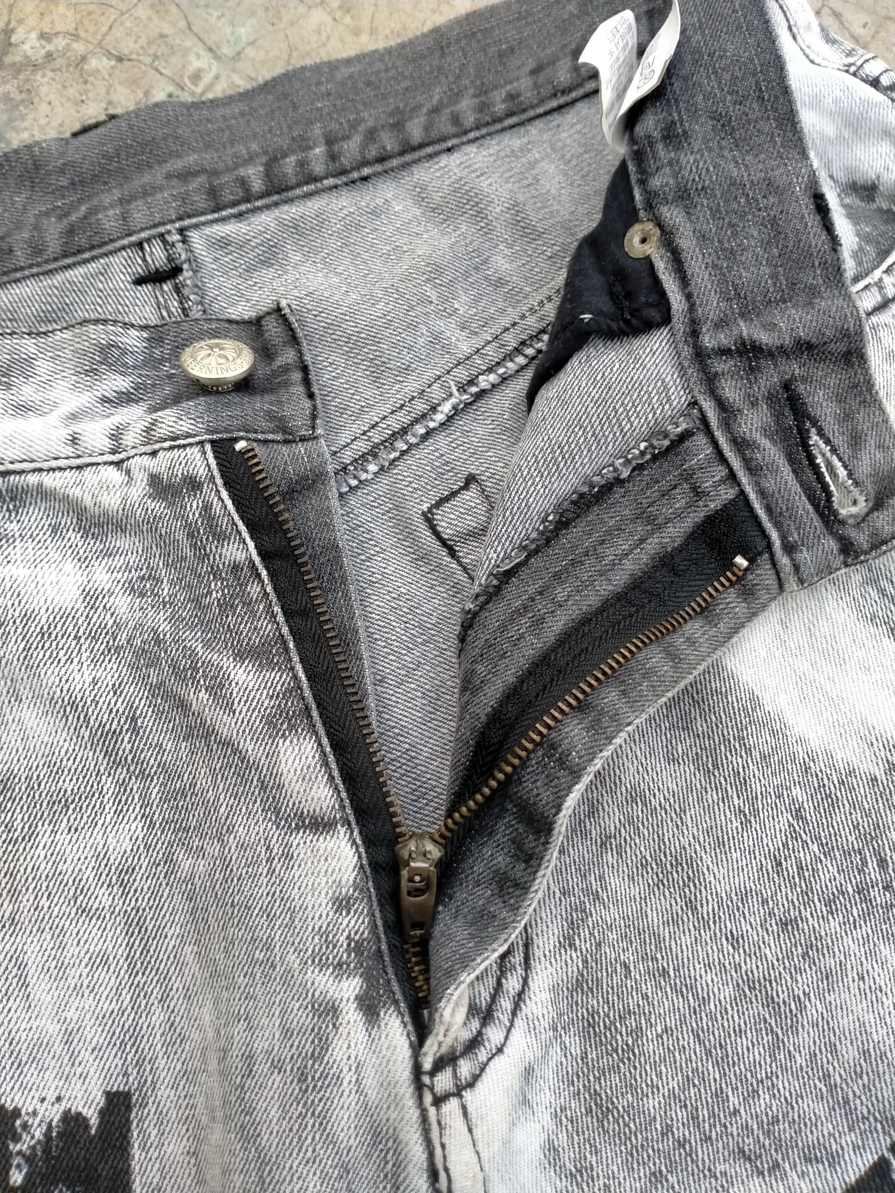 Beauty Beast Vintage Bernings Sho Distressed Printed Denim Asid wash Size US 30 / EU 46 - 5 Thumbnail