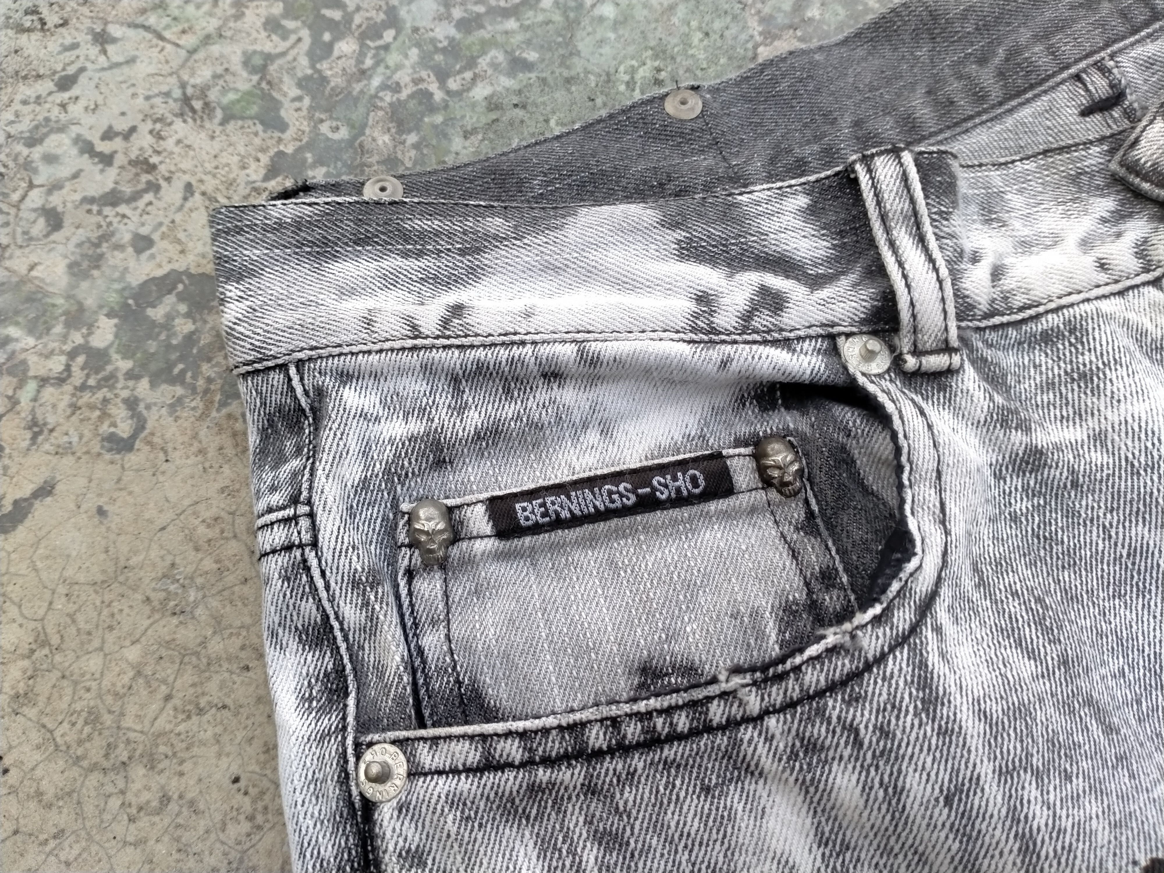 Beauty Beast Vintage Bernings Sho Distressed Printed Denim Asid wash Size US 30 / EU 46 - 3 Thumbnail
