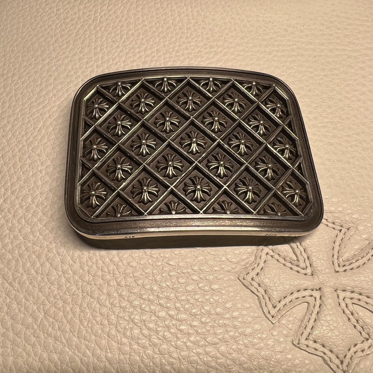 image of Chrome Hearts Ch+ Miami Exclusive Belt Buckle in Silver, Men's