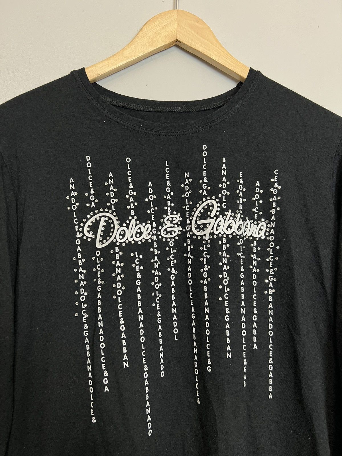 Dolce & Gabbana × Vintage Rare Vintage Y2K Dolce&Gabbana Big Script Logo longsleeve Size L / US 10 / IT 46 - 2 Thumbnail