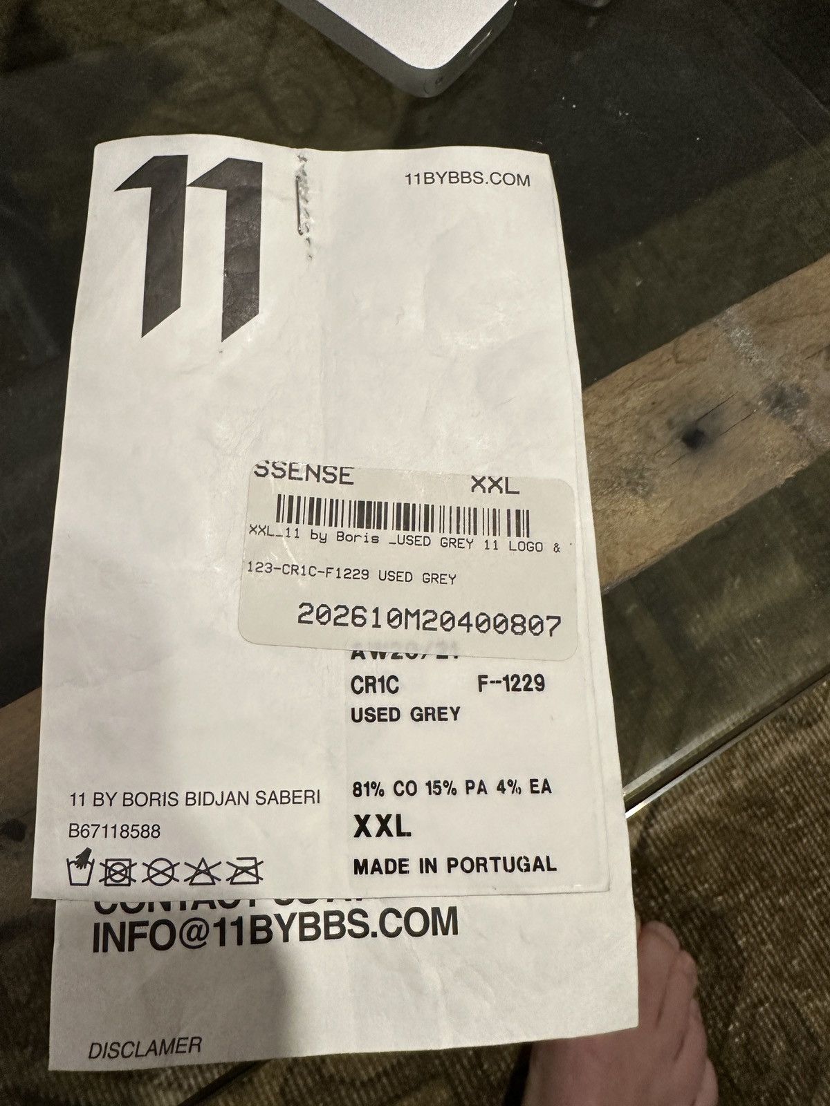 11 By Boris Bidjan Saberi CR1C Acid Grey Size US XXL / EU 58 / 5 - 9 Thumbnail
