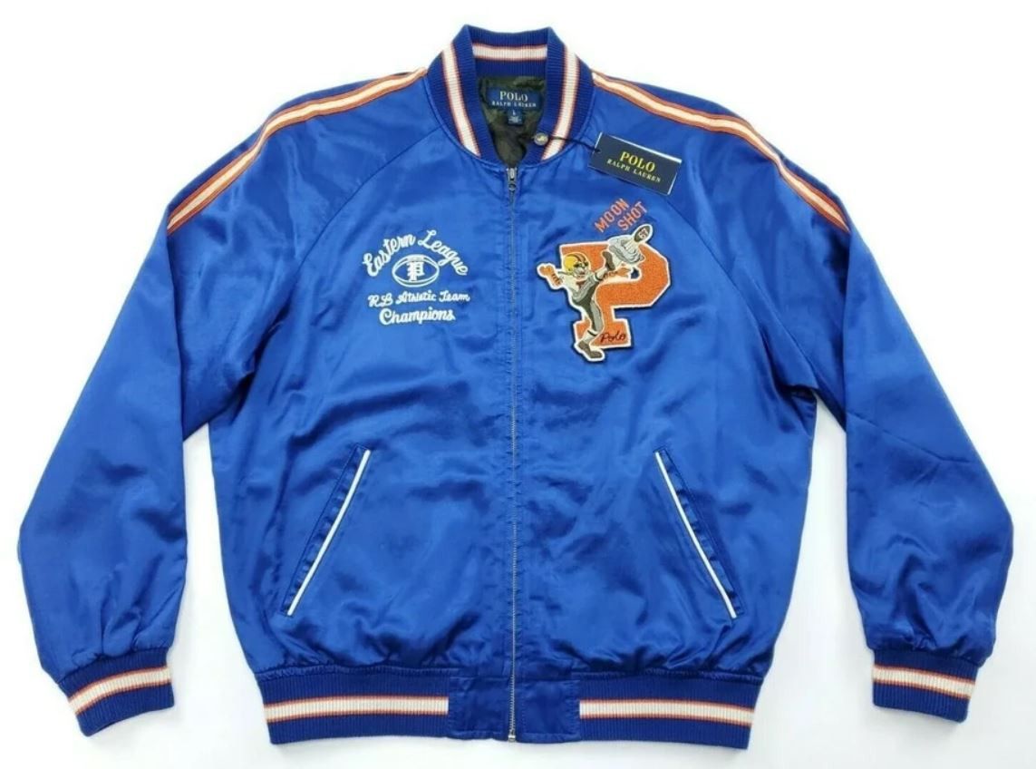 Polo Ralph Lauren POLO RALPH LAUREN WASHED SATIN SOUVENIR JACKET XL Size US XL / EU 56 / 4 - 2 Thumbnail