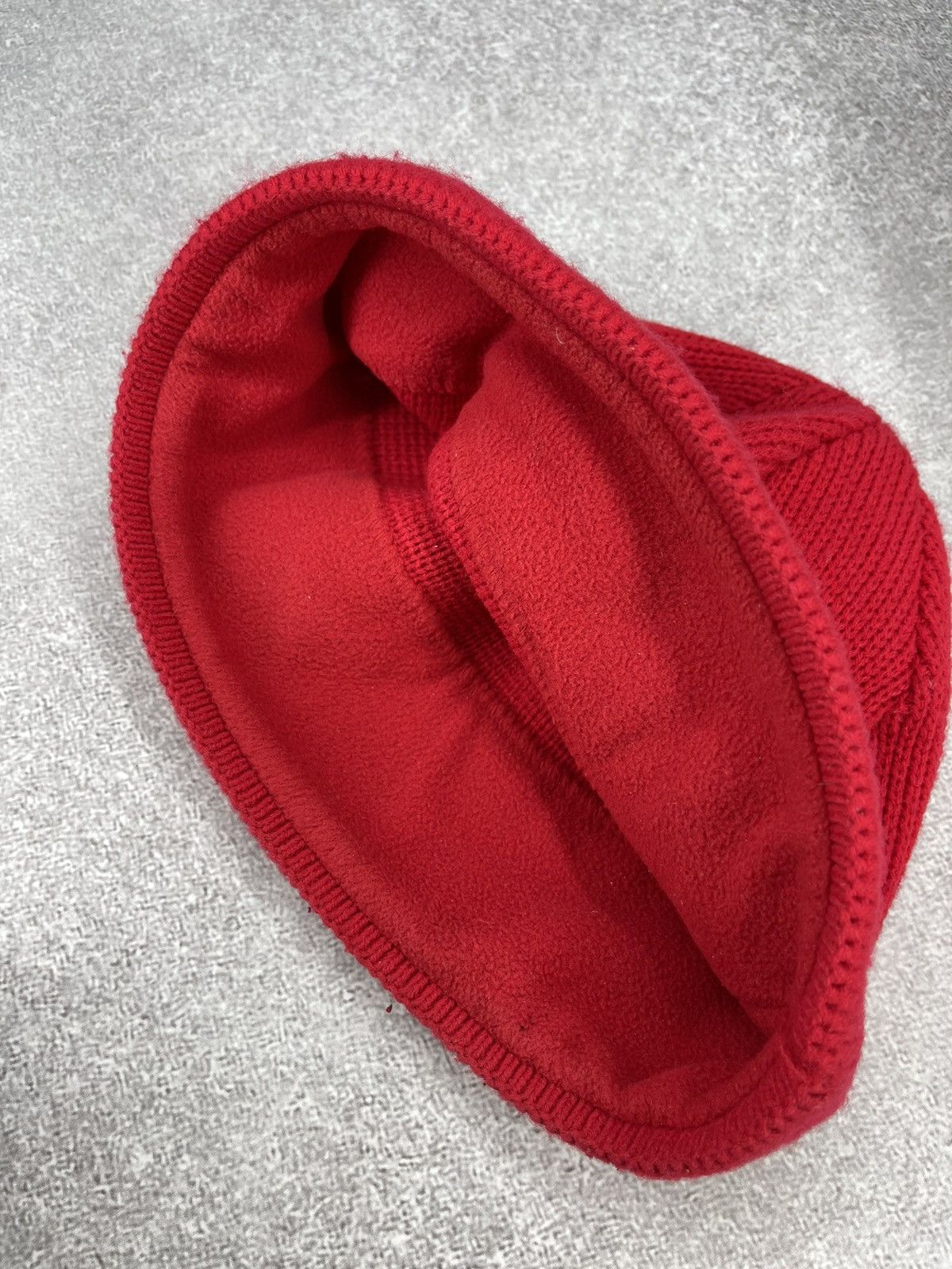 The North Face The North Face Bones Beanie Hat Fleece Red Y2K Size ONE SIZE - 5 Thumbnail