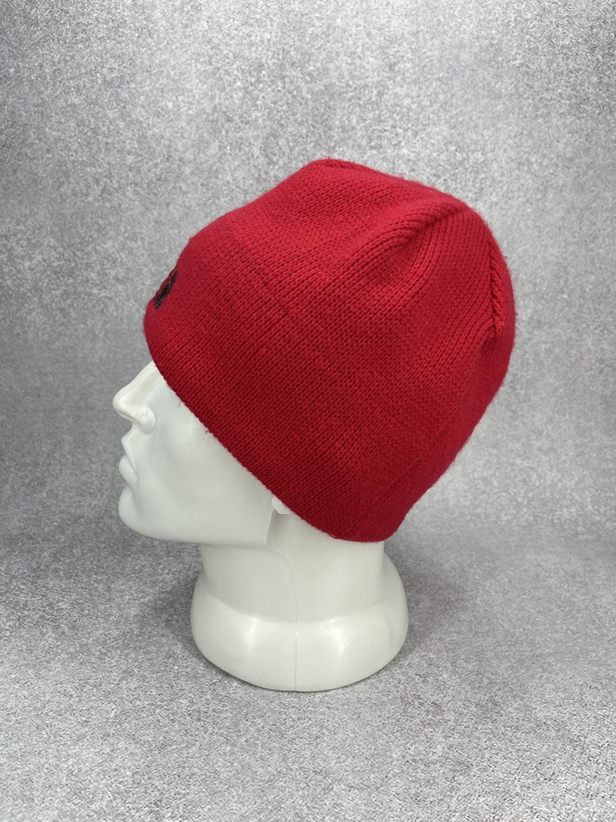 The North Face The North Face Bones Beanie Hat Fleece Red Y2K Size ONE SIZE - 4 Thumbnail