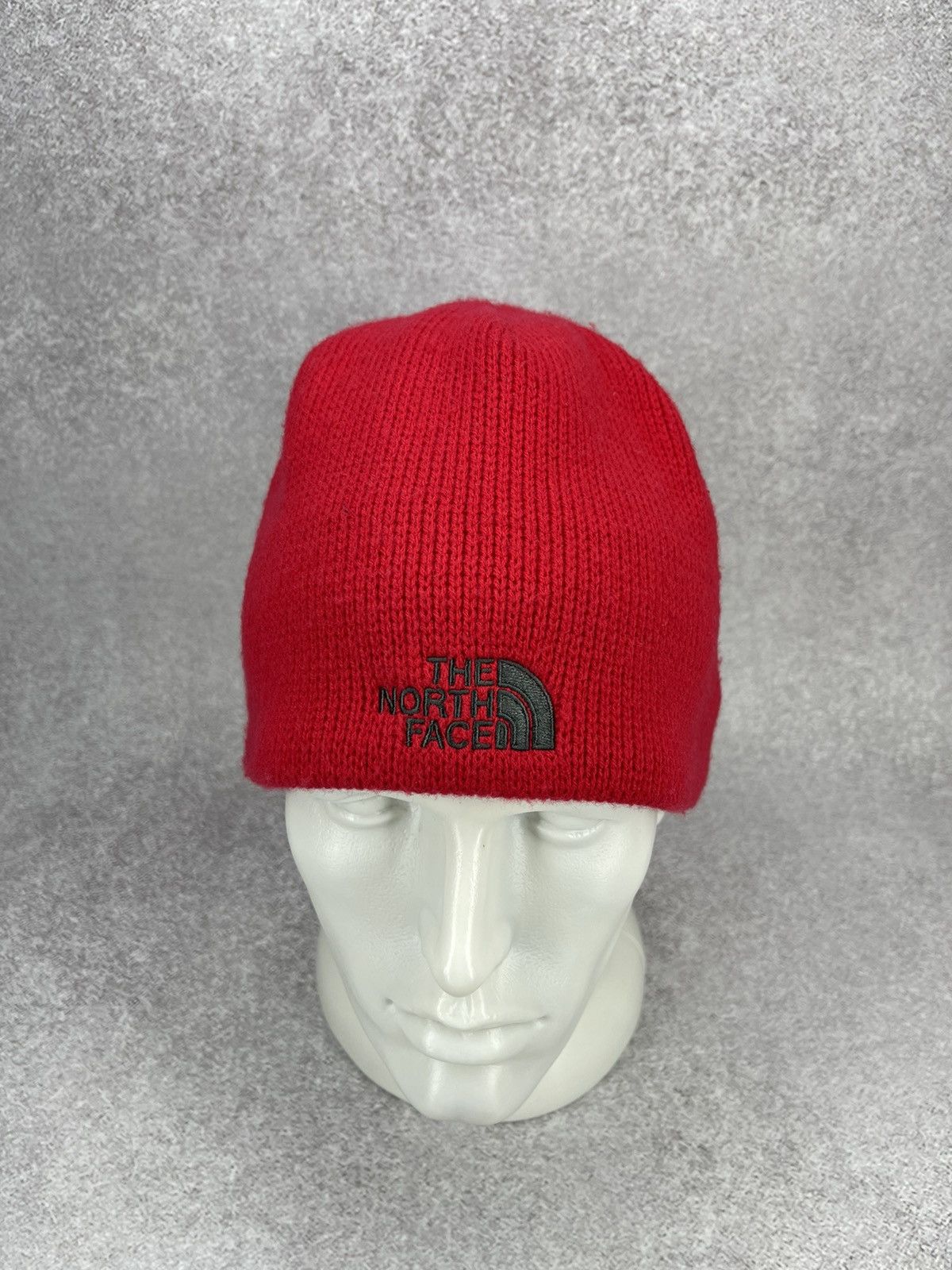 The North Face The North Face Bones Beanie Hat Fleece Red Y2K Size ONE SIZE - 2 Thumbnail