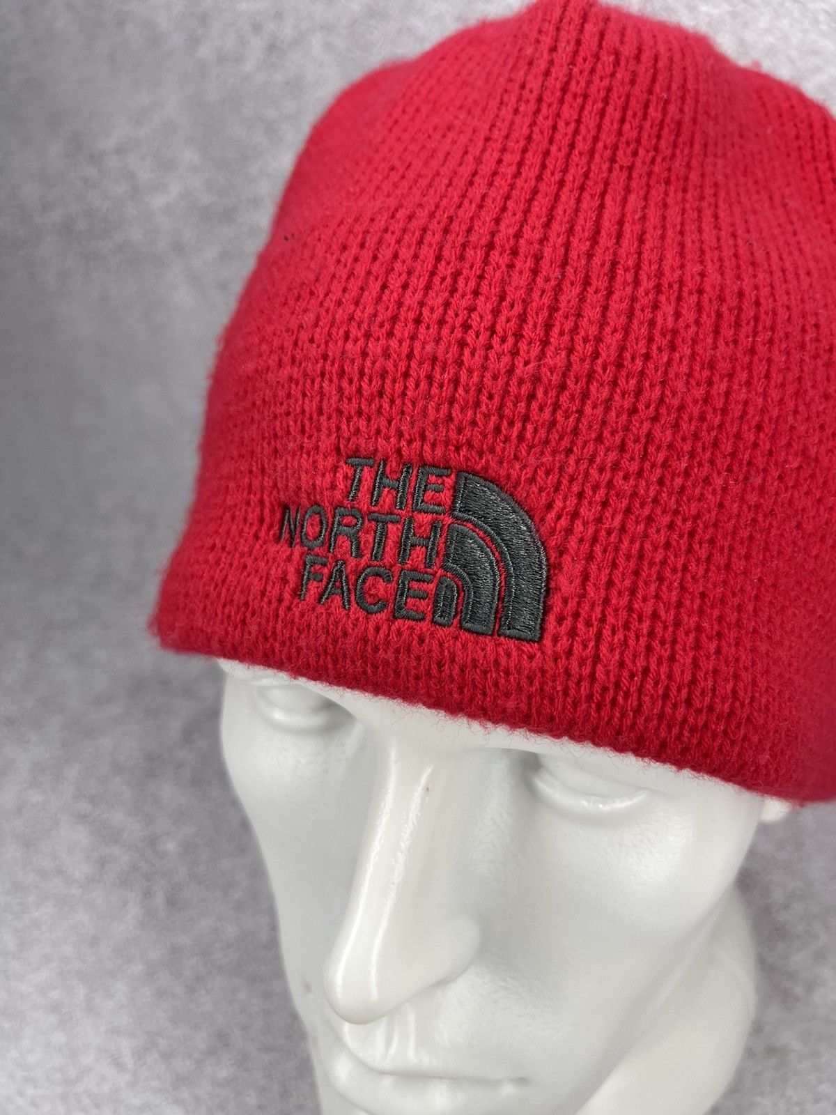 The North Face The North Face Bones Beanie Hat Fleece Red Y2K Size ONE SIZE - 3 Thumbnail