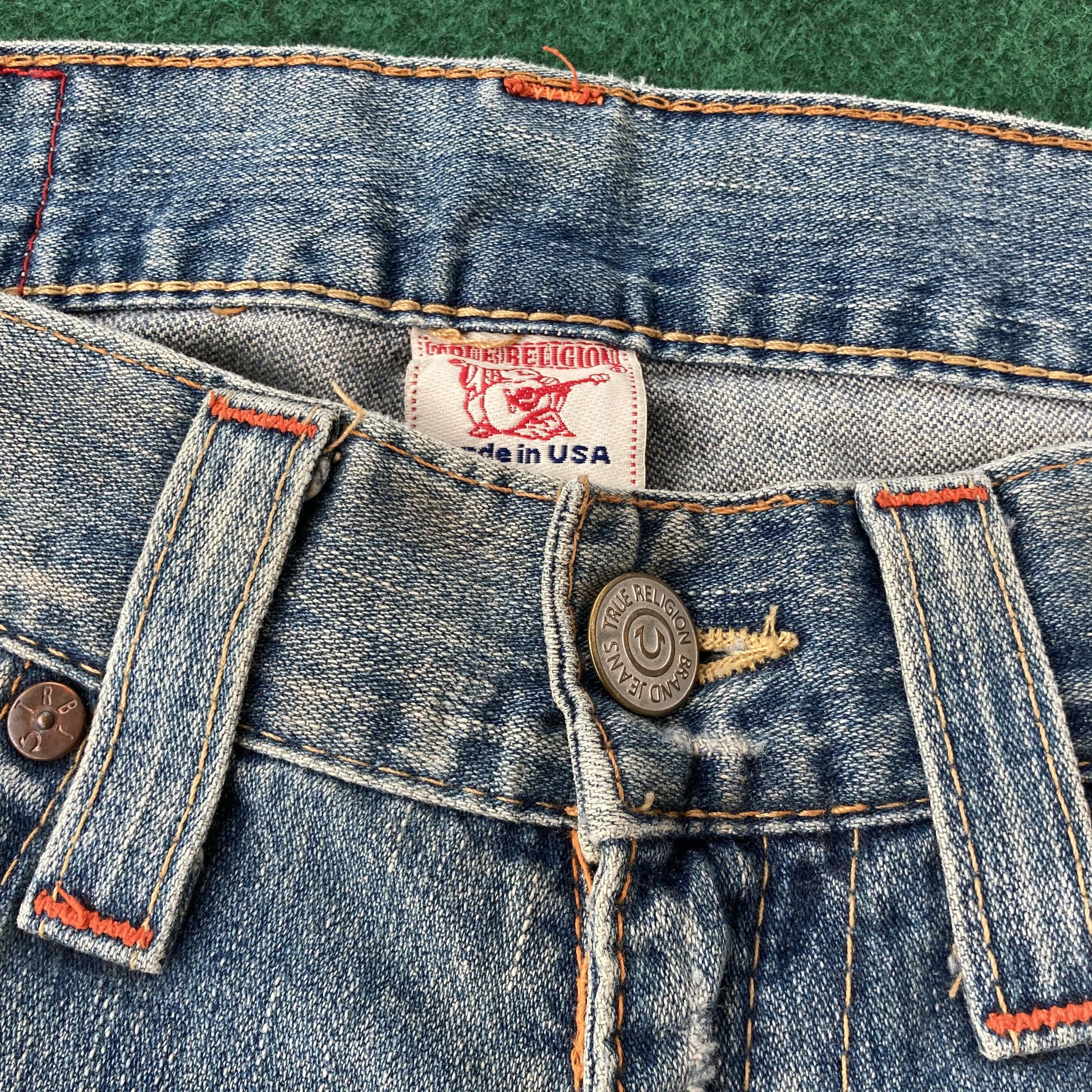 True Religion × Vintage Vtg True Religion Joey Jeans Ripped Size 35 BOOT CUT Size US 35 - 4 Thumbnail