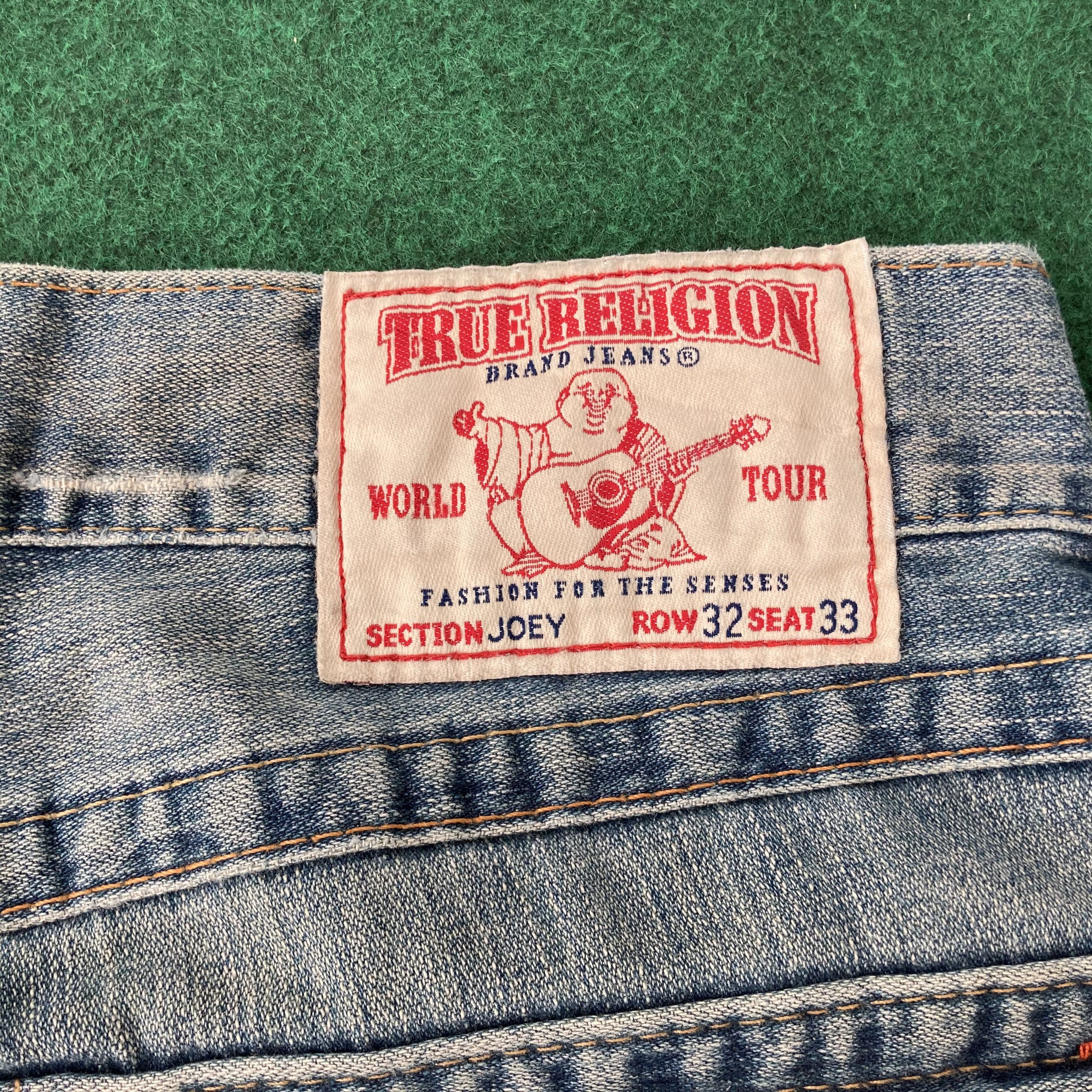 True Religion × Vintage Vtg True Religion Joey Jeans Ripped Size 35 BOOT CUT Size US 35 - 6 Thumbnail