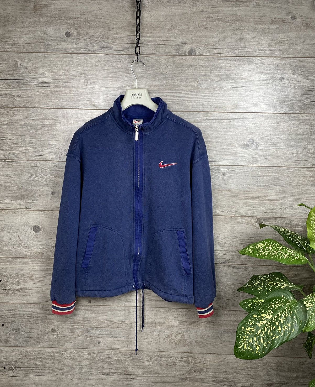 Nike × Vintage Vintage Nike Spellout Zip Top with Large Logo Back Size US M / EU 48-50 / 2 - 3 Thumbnail
