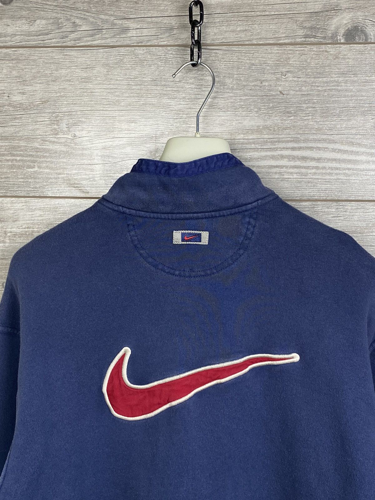 Nike × Vintage Vintage Nike Spellout Zip Top with Large Logo Back Size US M / EU 48-50 / 2 - 9 Thumbnail