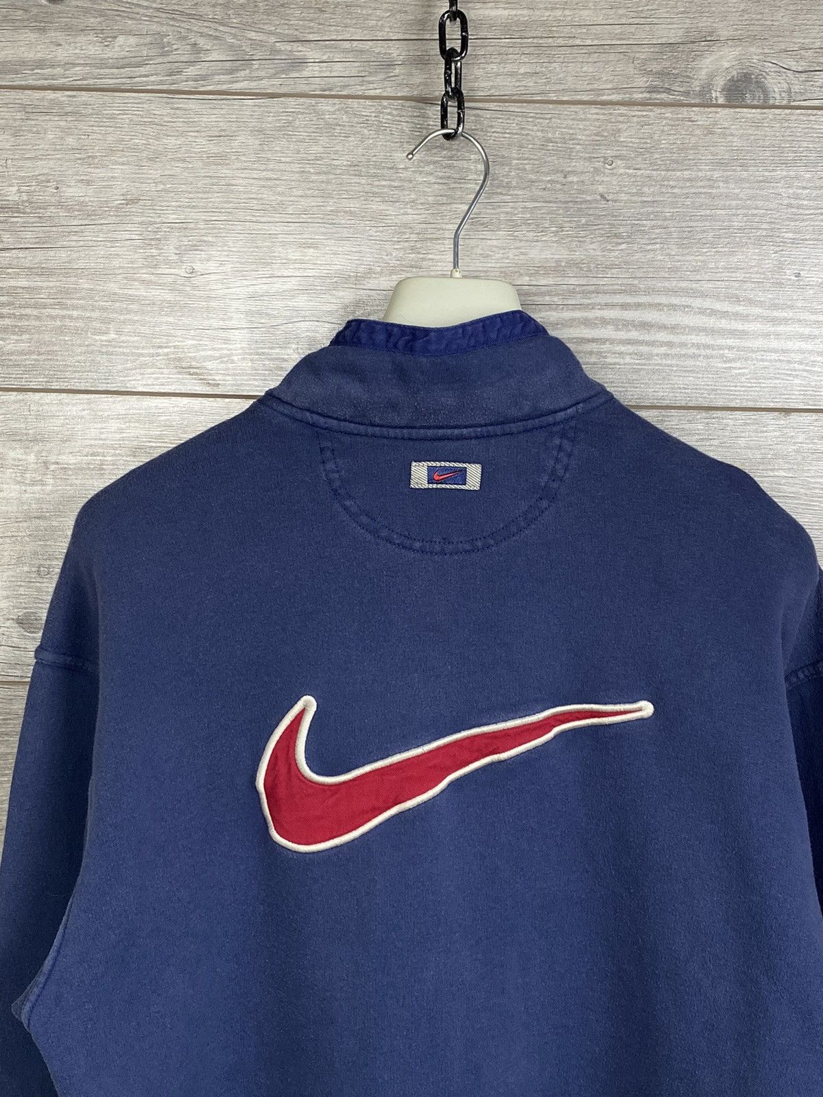 Nike × Vintage Vintage Nike Spellout Zip Top with Large Logo Back Size US M / EU 48-50 / 2 - 2 Thumbnail