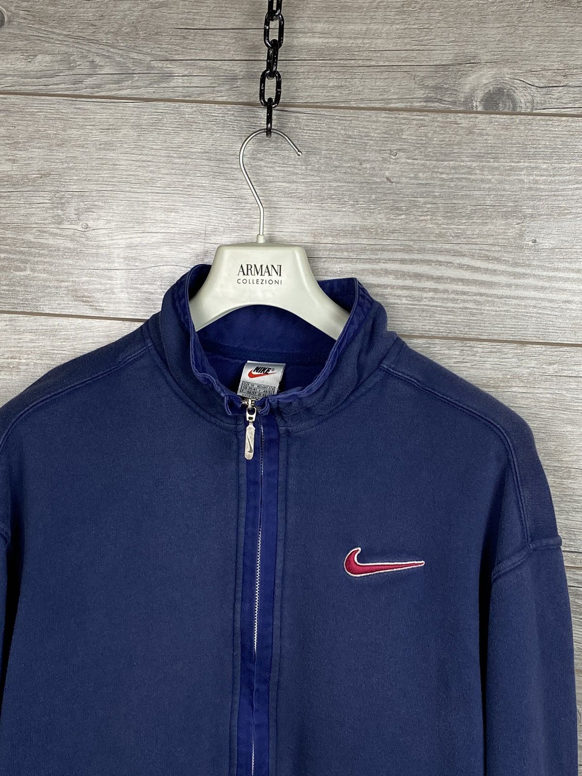 Nike × Vintage Vintage Nike Spellout Zip Top with Large Logo Back Size US M / EU 48-50 / 2 - 7 Thumbnail