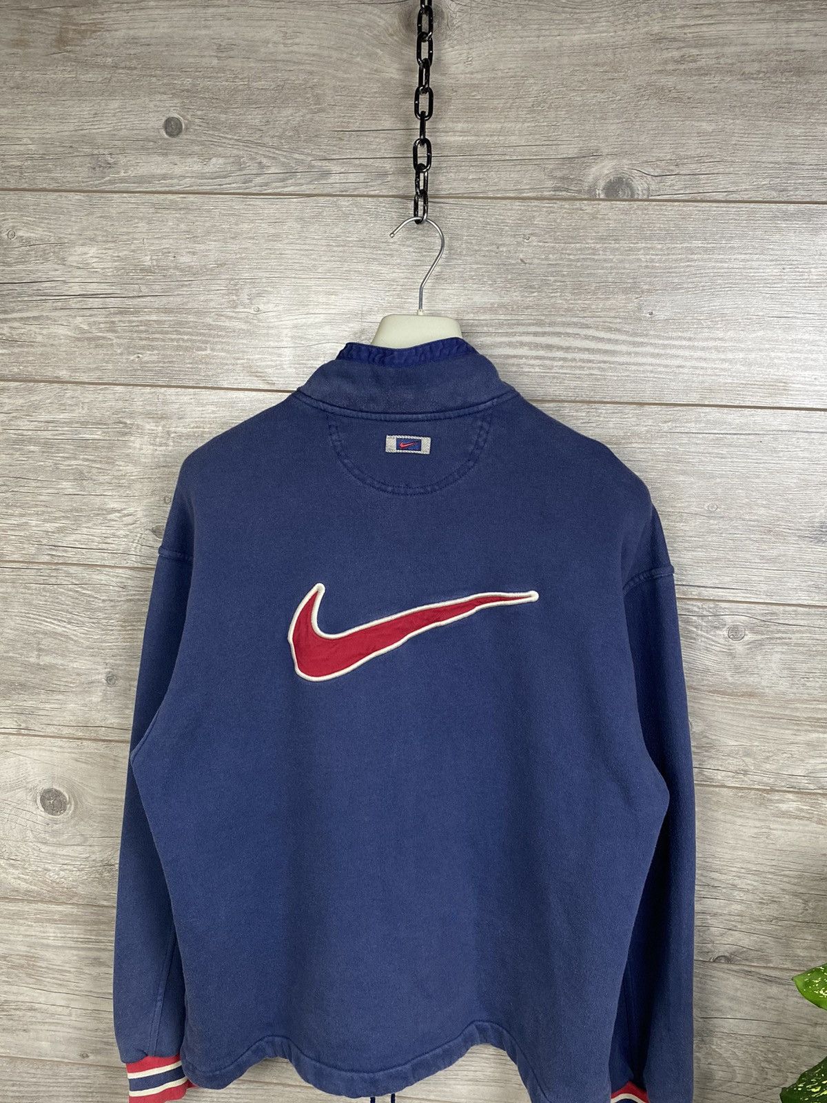 Nike × Vintage Vintage Nike Spellout Zip Top with Large Logo Back Size US M / EU 48-50 / 2 - 4 Thumbnail