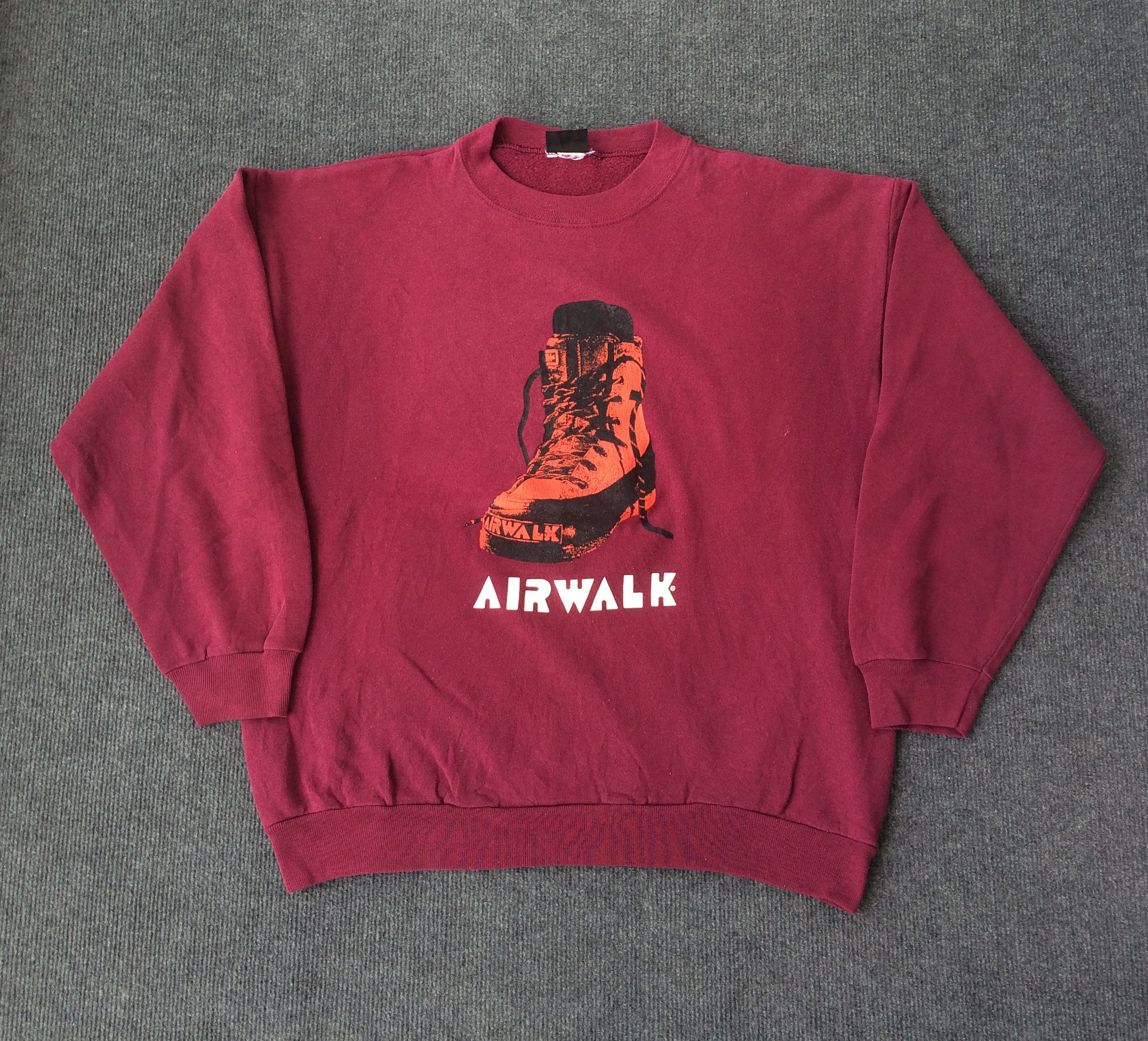 Airwalk × Vintage Vtg Airwalk 80s Skateboard Rare Sweatshirt Size US L / EU 52-54 / 3 - 1 Thumbnail