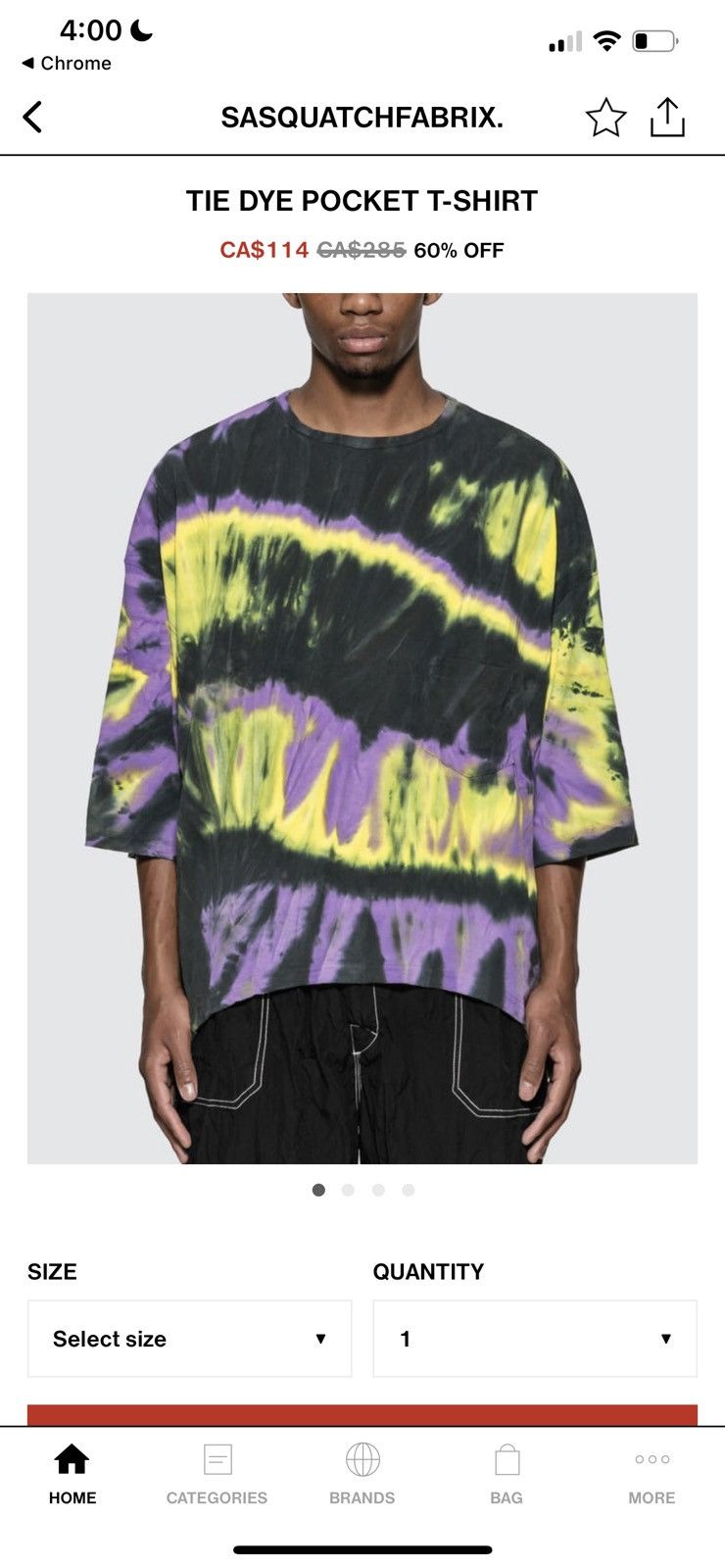 Sasquatchfabrix Sasquatchfabrix Tie-Dye Pocket T-Shirt in L Size US L / EU 52-54 / 3 - 1 Thumbnail